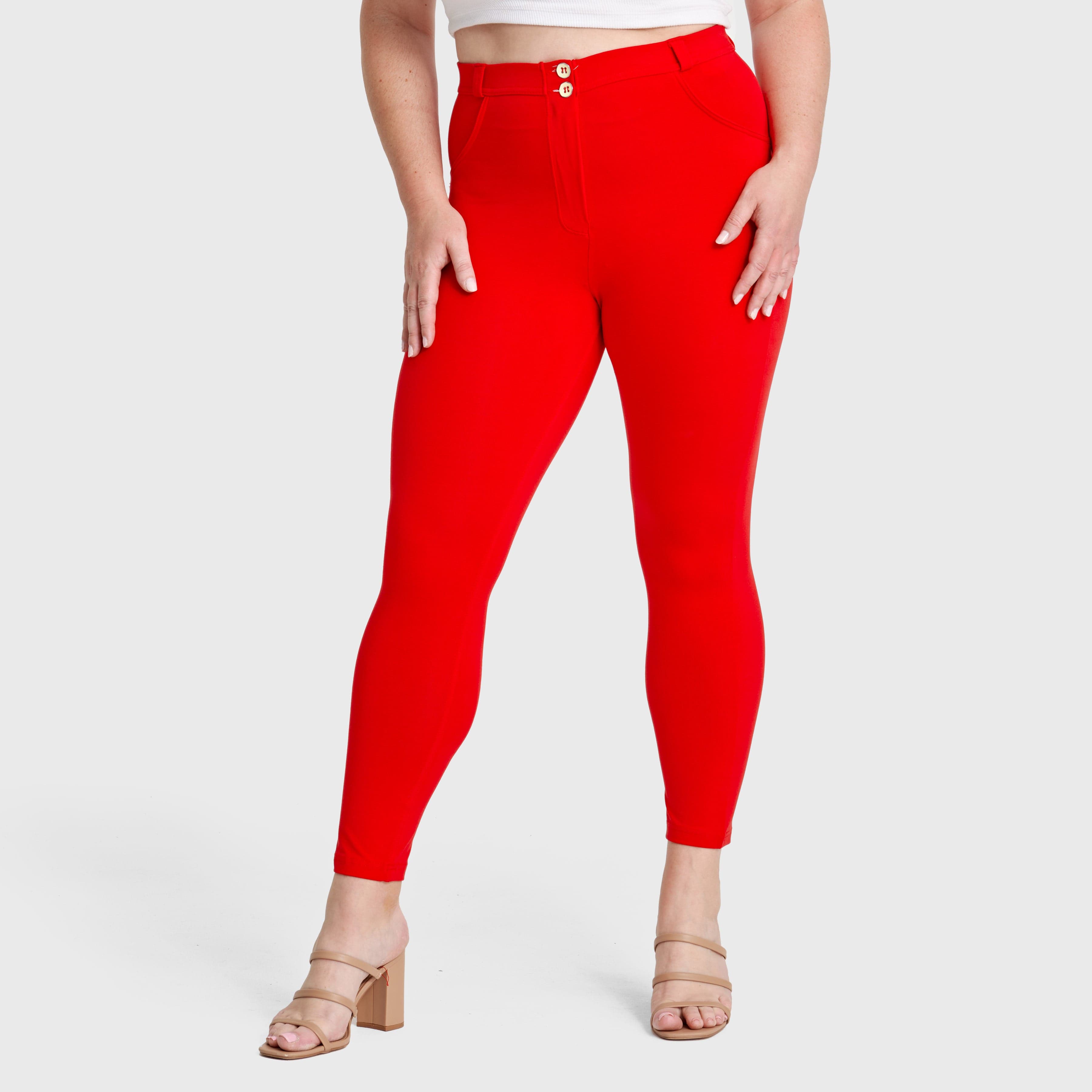 WR.UP® Curvy Fashion - High Waisted - 7/8 Length - Red 1