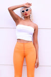 WR.UP® Faux Leather - High Waisted - Full Length - Sunset Orange 4