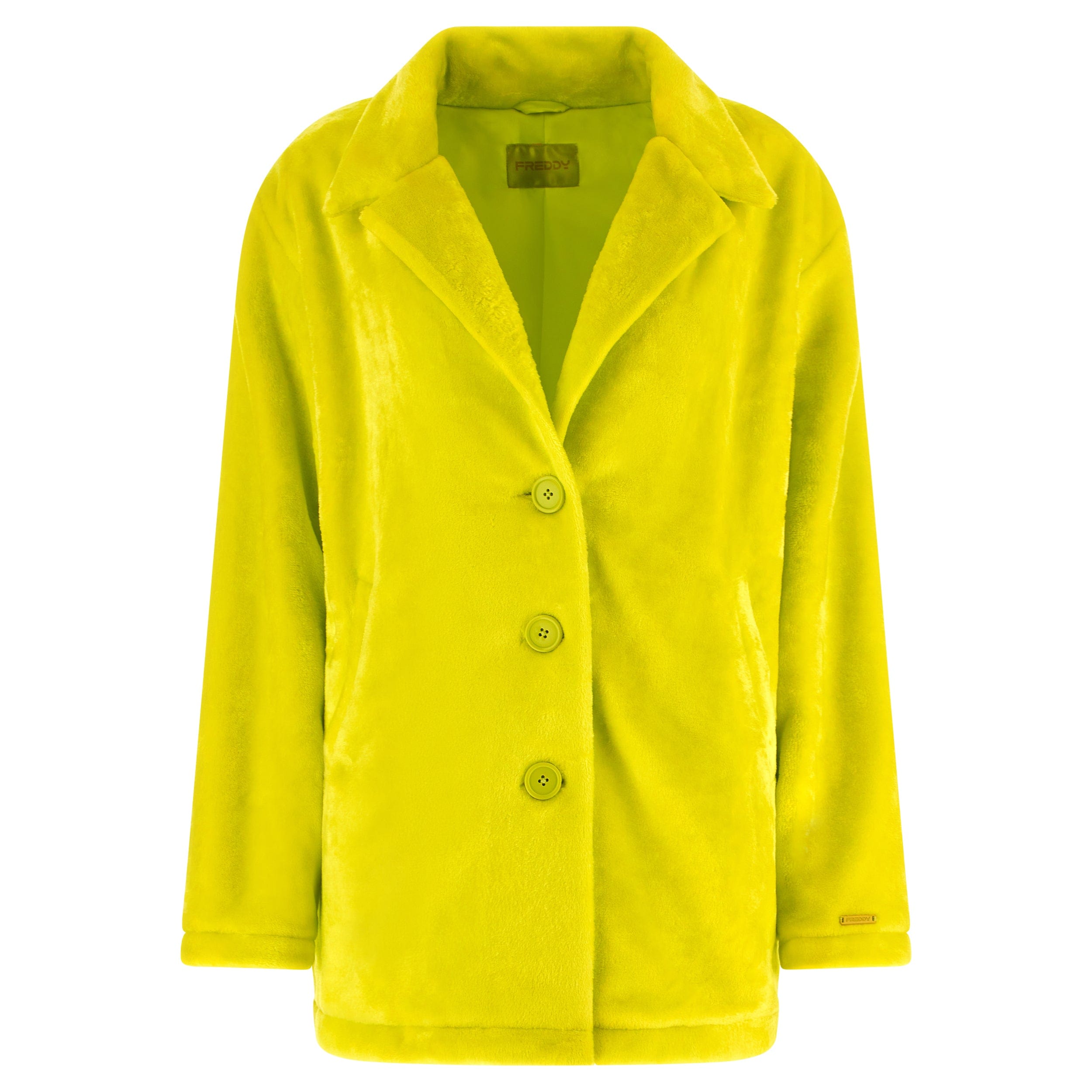 Long Sleeve Fleece Jacket  - Yellow 1