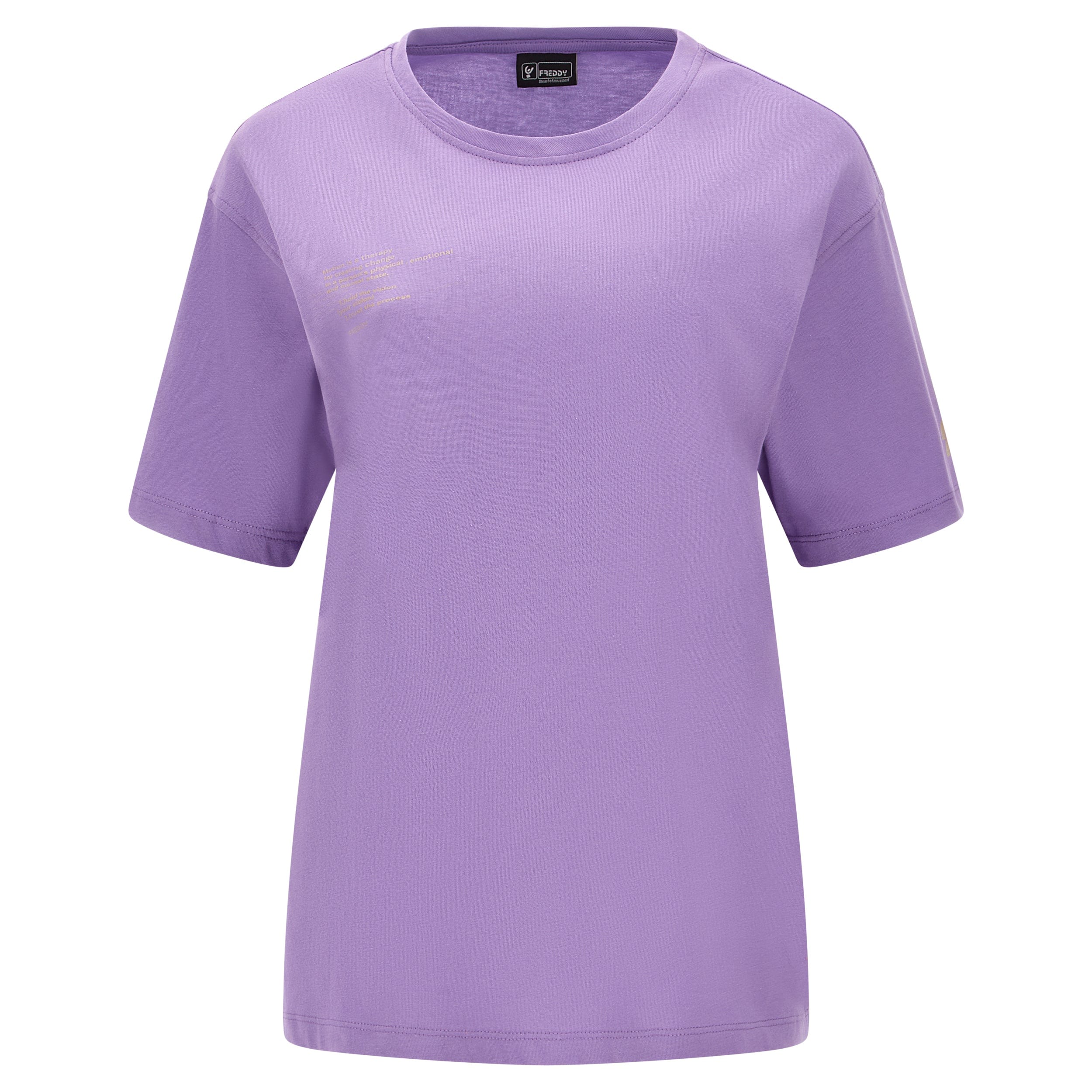 Comfort fit jersey t shirt with lettering  - English Lavender 1