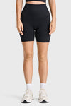 Seamless Biker Shorts - High Waisted - Black 4