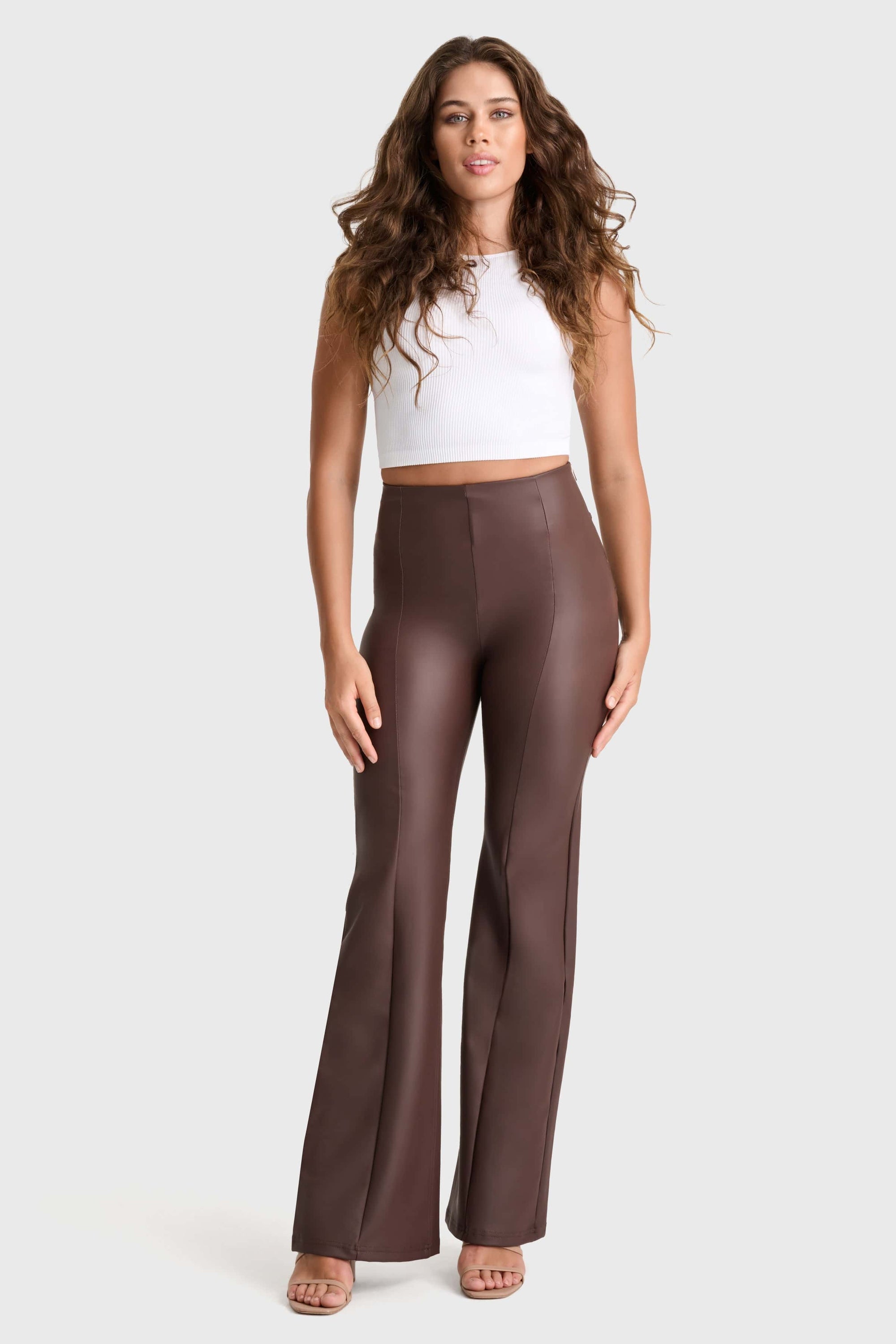WR.UP® Faux Leather - Super High Waisted - Super Flare - Chocolate 6
