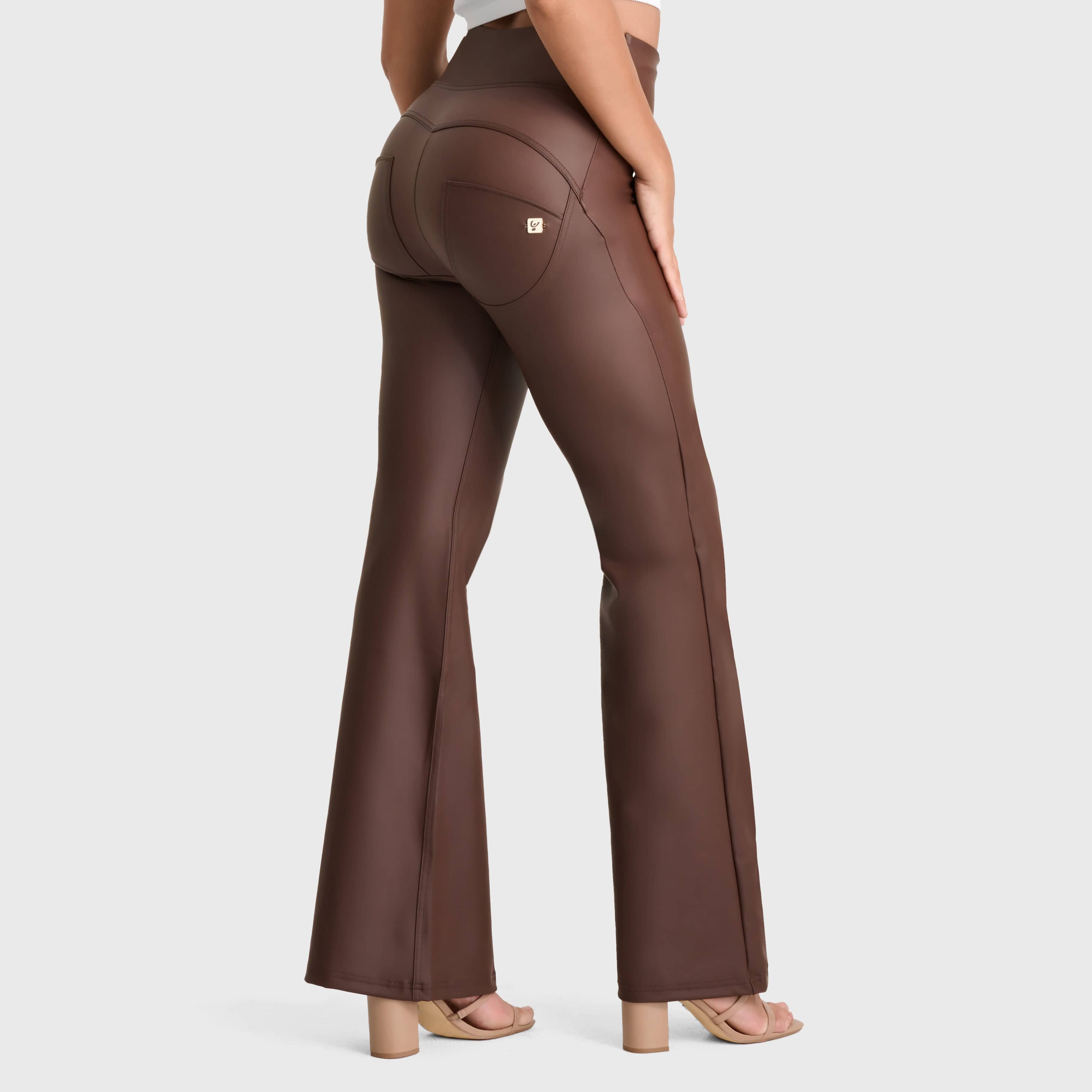 WR.UP® Faux Leather - Super High Waisted - Super Flare - Chocolate 1
