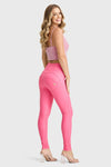 WR.UP® Faux Leather - High Waisted - Full Length - Candy Pink 4