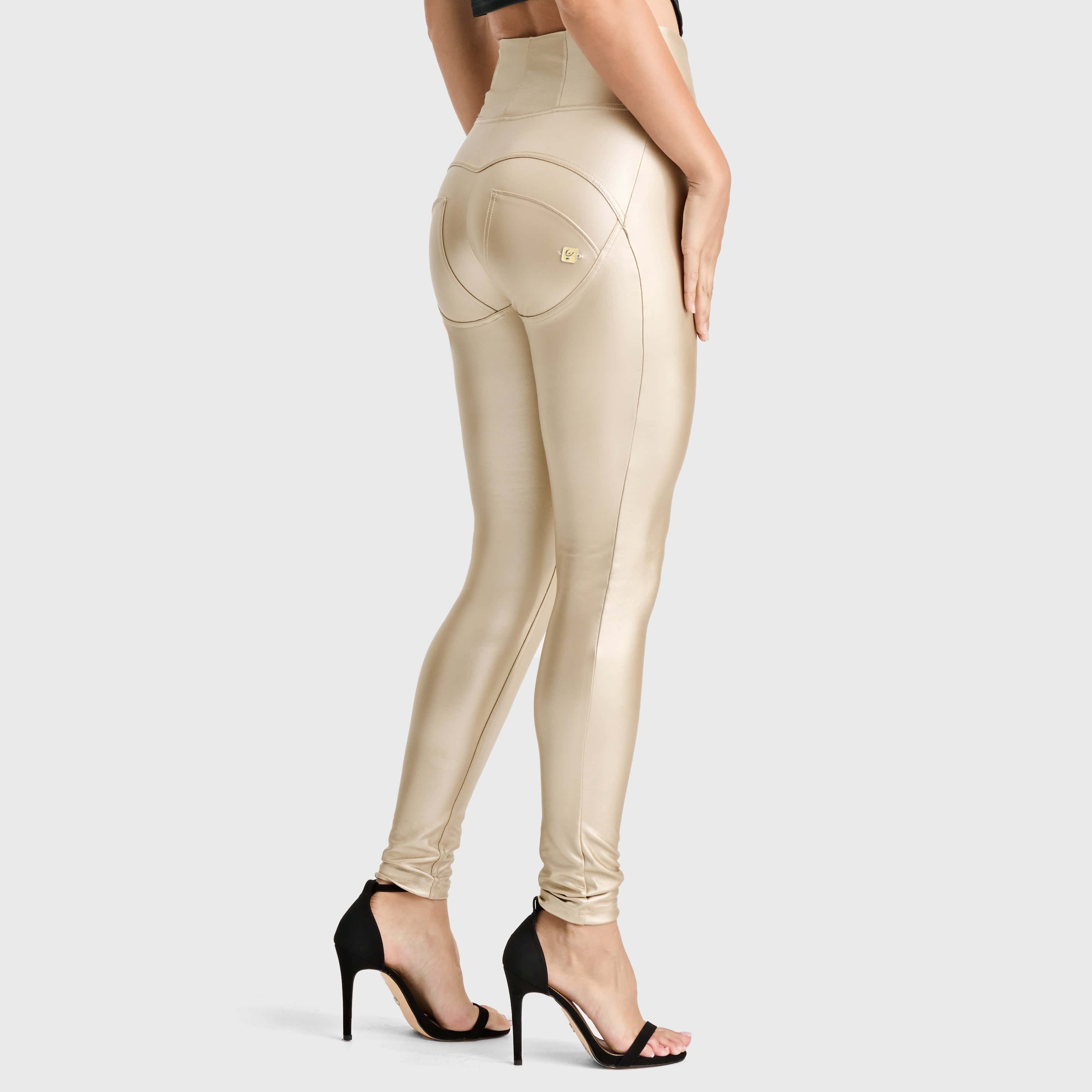 WR.UP® Faux Leather - Super High Waisted - Full Length - Gold 1