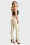 WR.UP® Faux Leather - Super High Waisted - Full Length - Gold 4