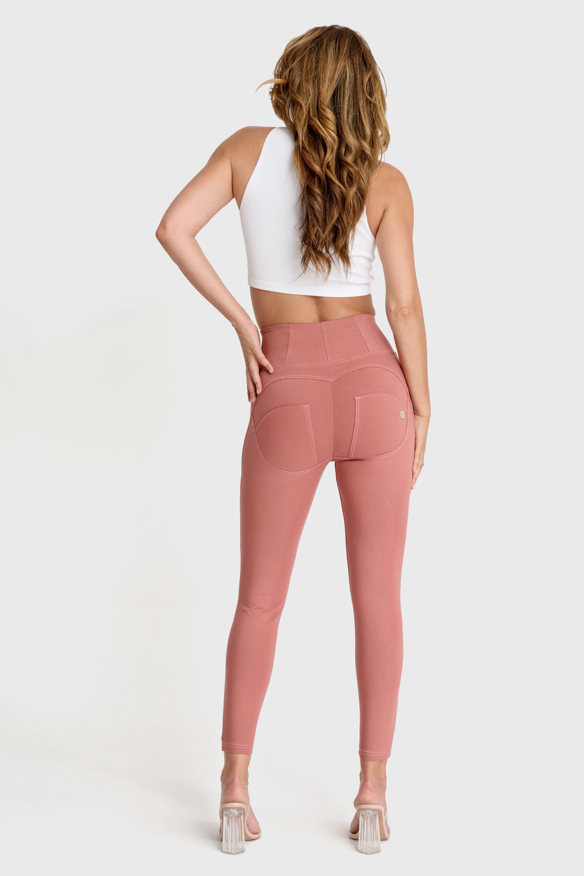 WRUP Fashion - High Waisted - 7/8 Length - Dusty Rose 2