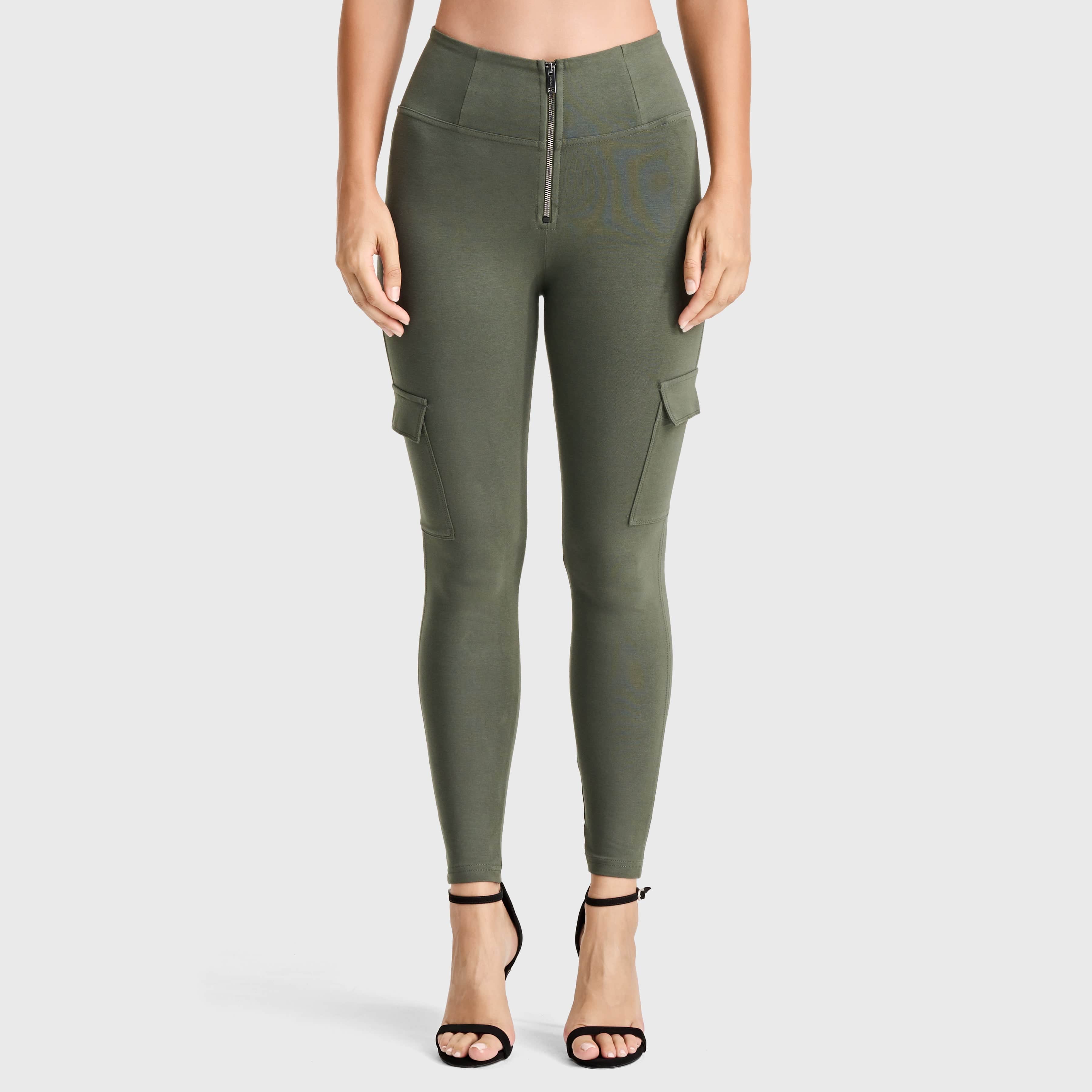 WR.UP® Cargo Fashion - High Waisted - 7/8 Length - Military Green 3
