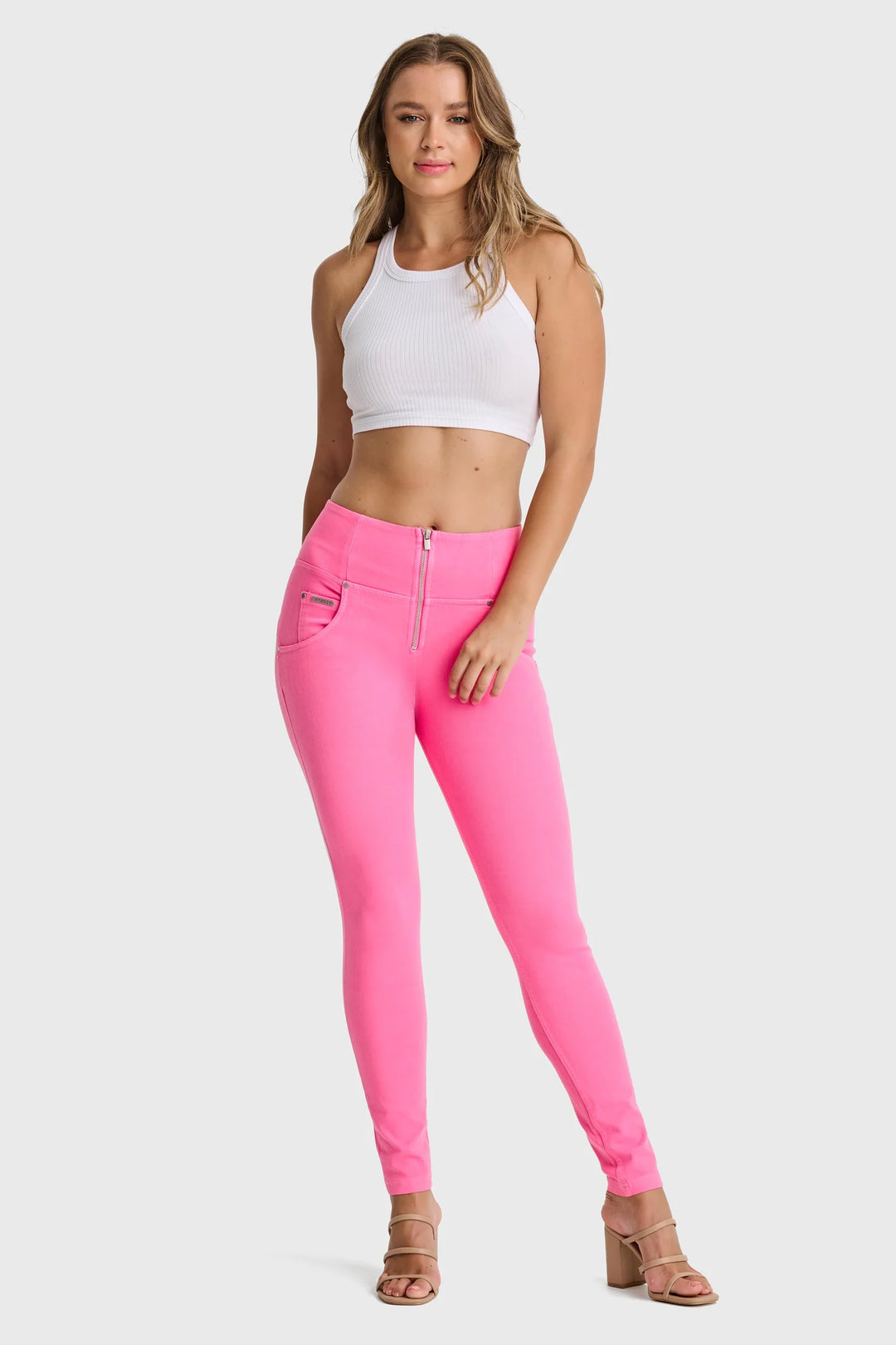 Freddy Pants Banner - WR.UP® Snug Jeans - High Waisted - Full Length - Candy Pink