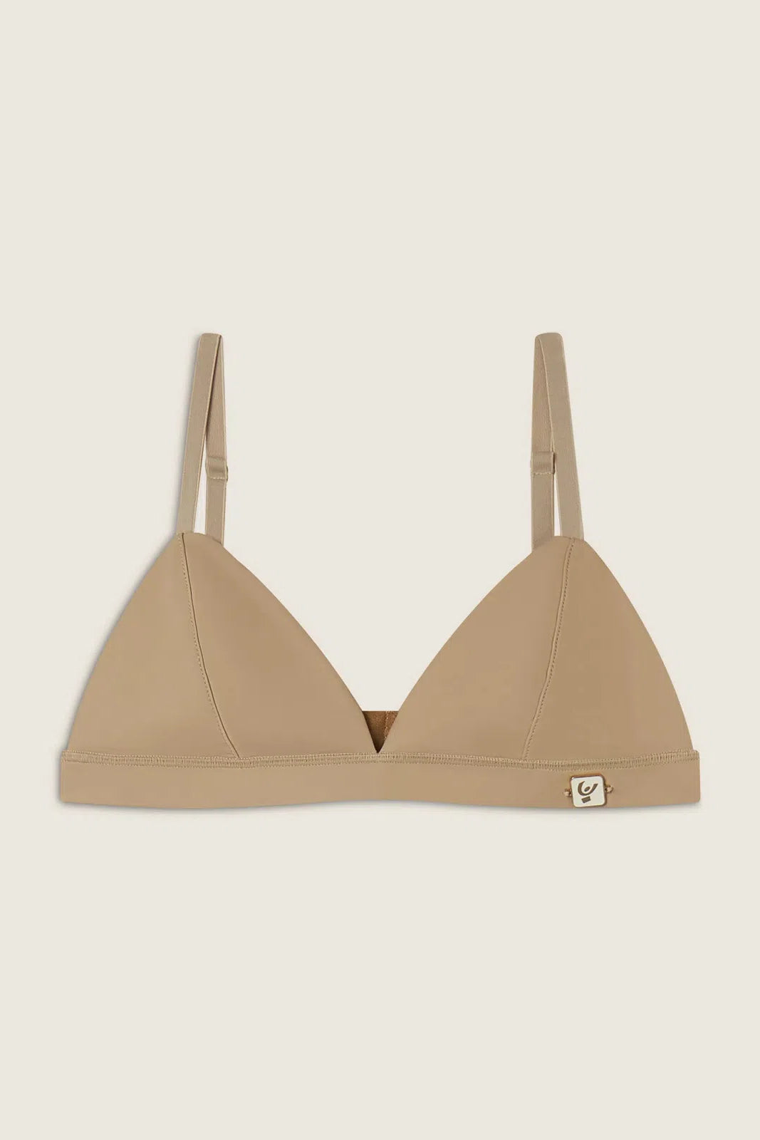 Faux Leather Bralette - Sand 2