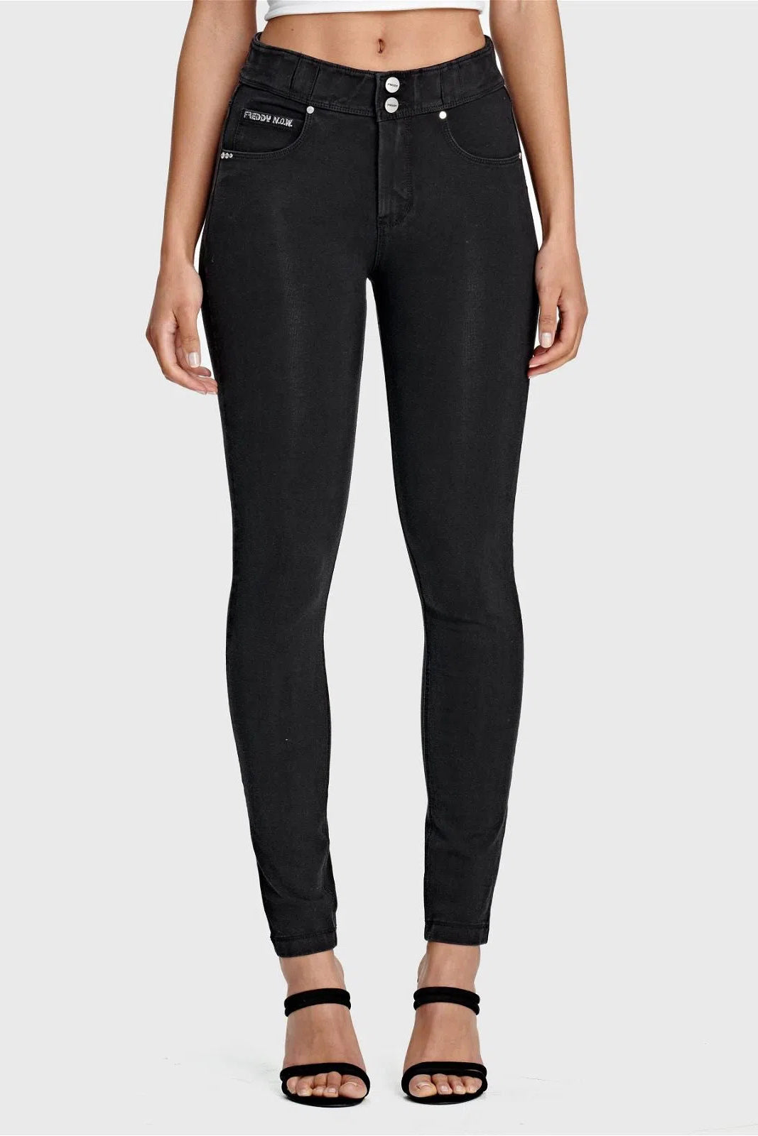 N.O.W® Denim - High Waisted - Full Length - Black + Black Stitching 3