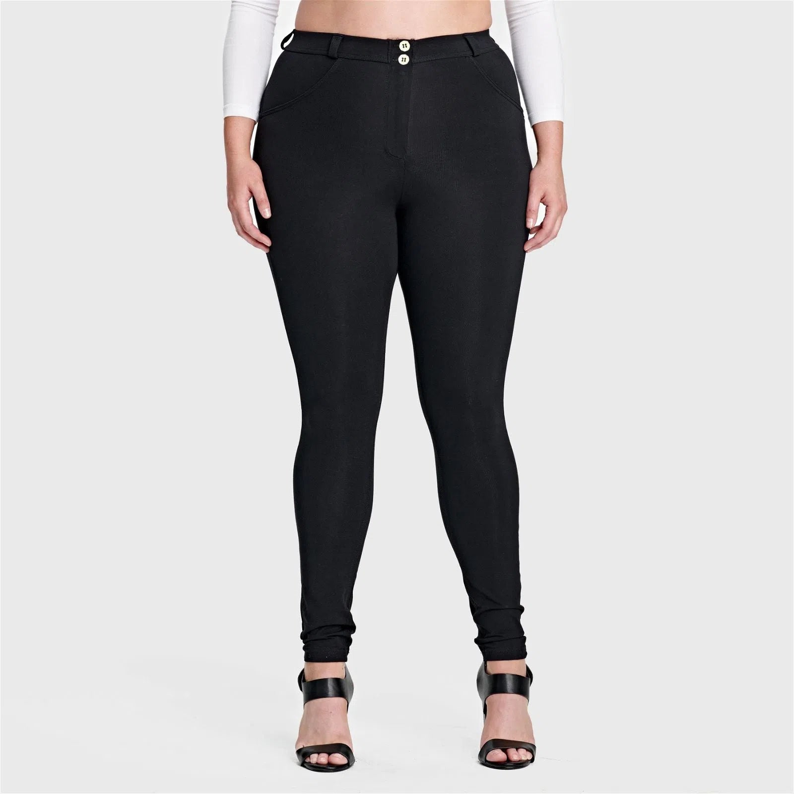 WRUP Curvy Fashion - High Waisted - Full Length - Black 2