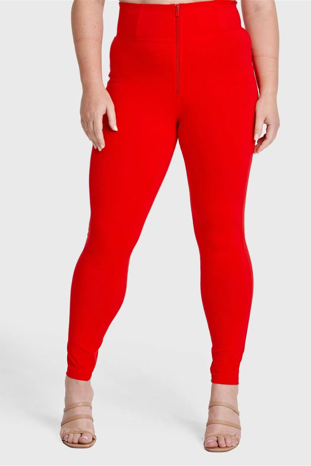 WRUP Curvy Fashion - Zip High Waisted - Full Length - Red 1