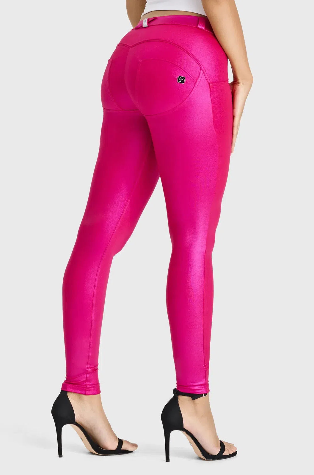 WRUP Disco Pants - Mid Rise - Full Length - Hot Pink
