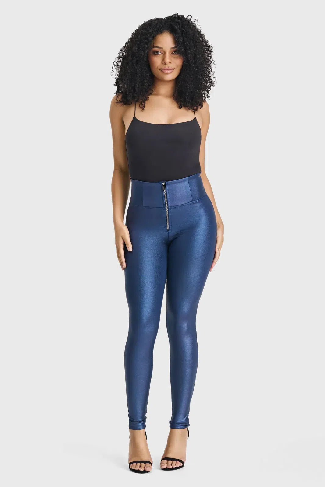 WRUP Disco Pants - Super High Waisted - Full Length - Navy Blue 1