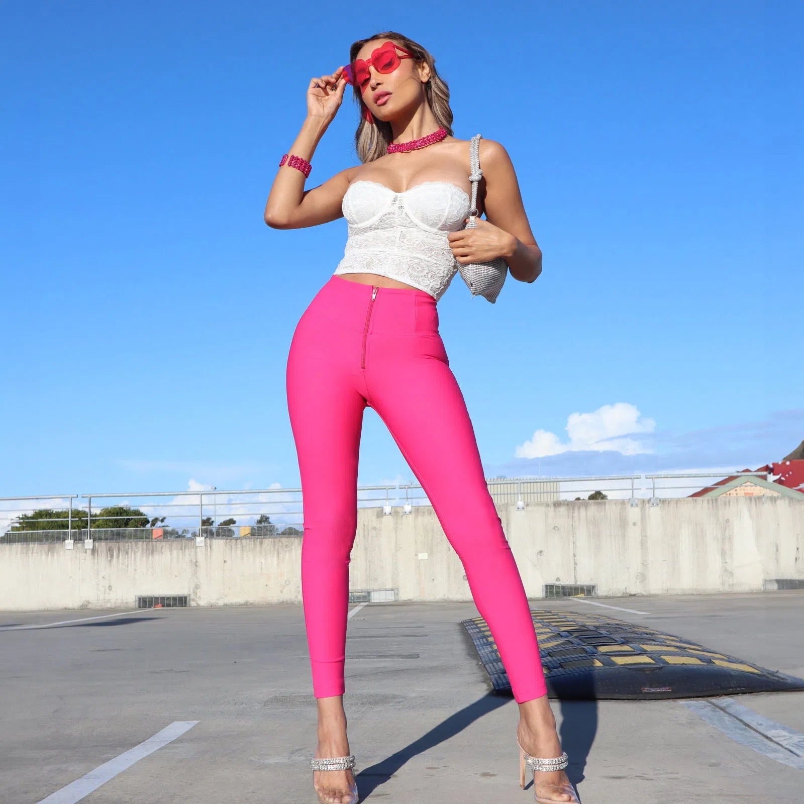 WRUP Diwo Pro - High Waisted - 7/8 Length - Pink Limited Edition 2