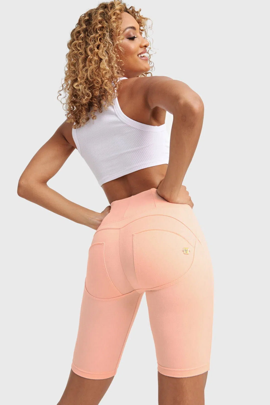WRUP Drill Limited Edition - High Waisted - Biker Shorts - Peach 2