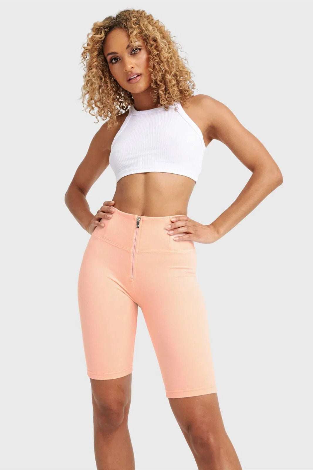 WRUP Drill Limited Edition - High Waisted - Biker Shorts - Peach 3