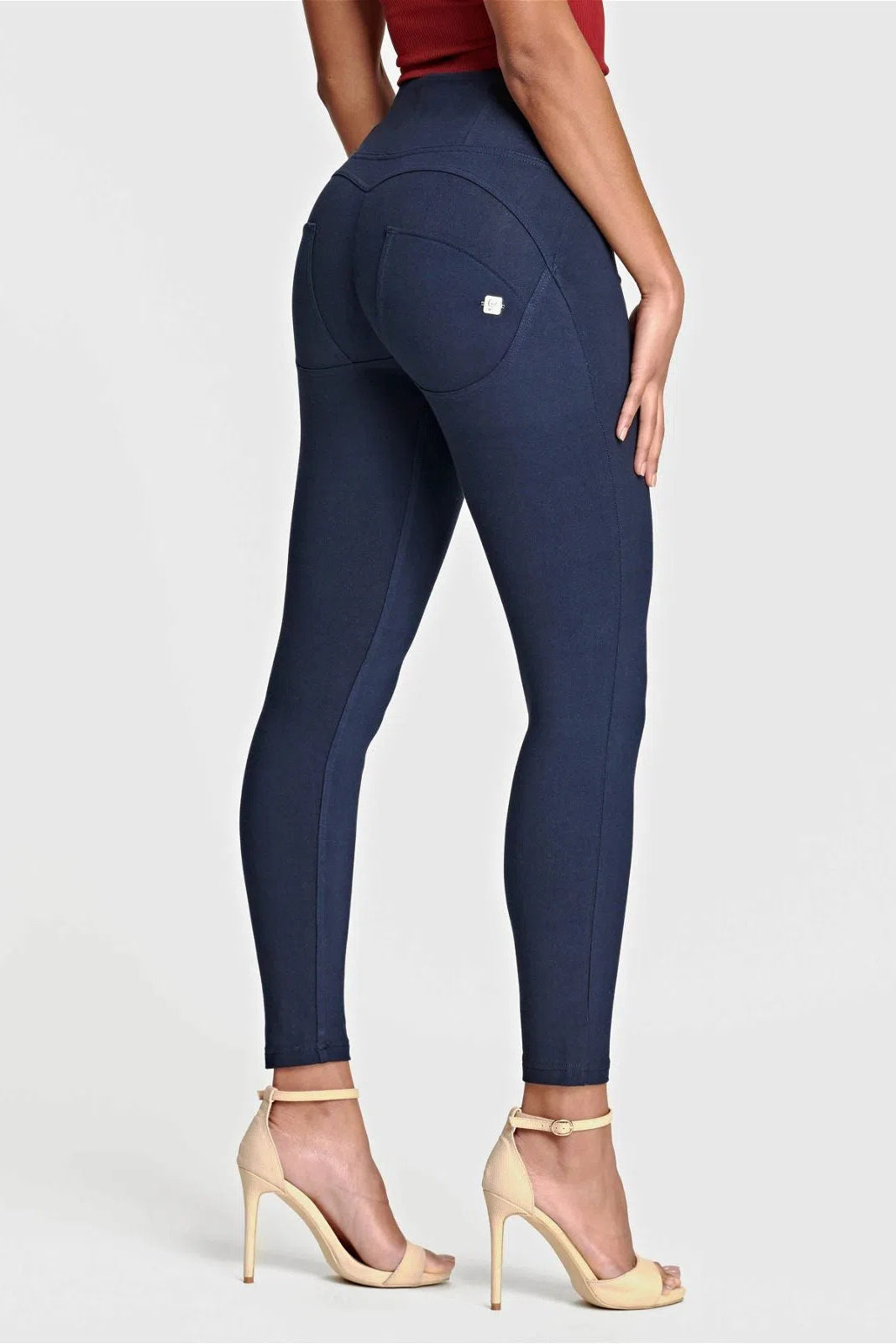 WRUP Fashion - High Waisted - 7/8 Length - Navy Blue 1