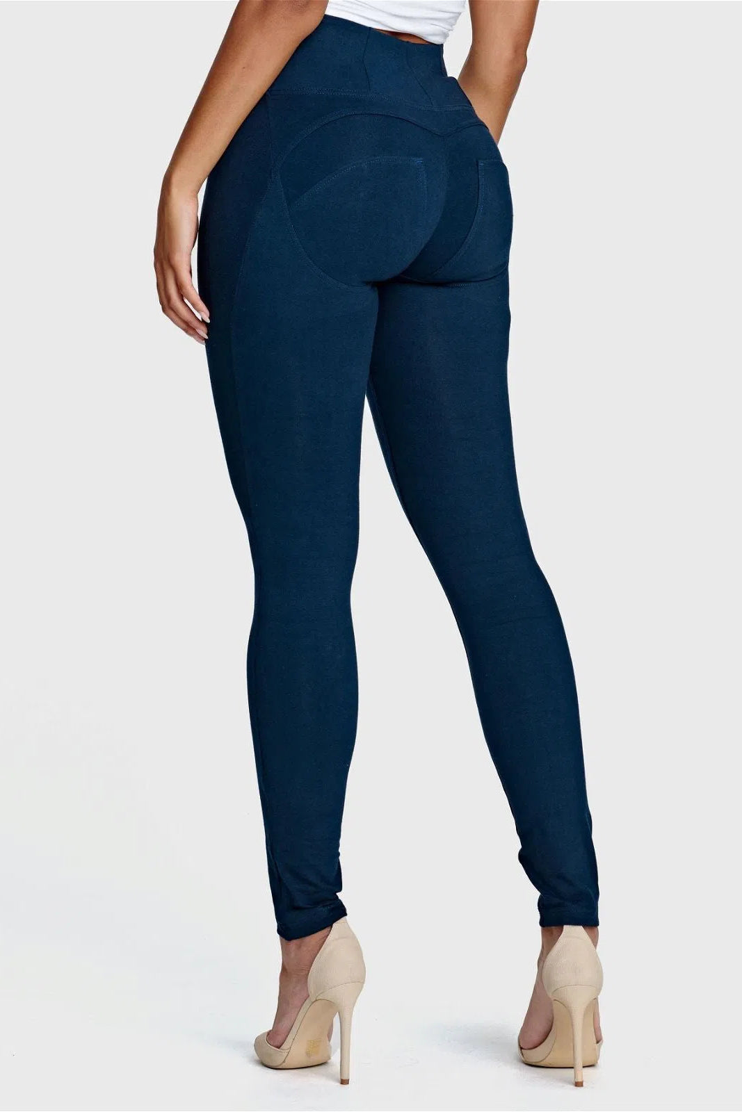 WRUP Fashion - High Waisted - Full Length - Navy Blue 3