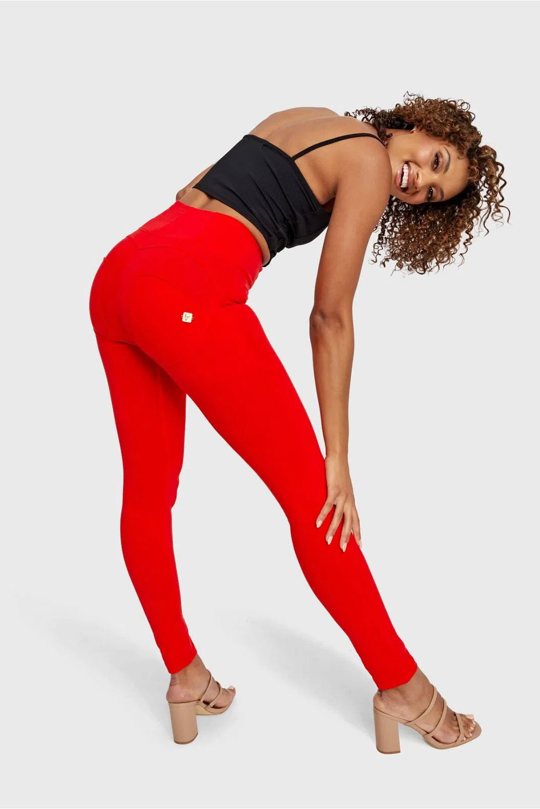 WRUP Fashion - High Waisted - Full Length - Red 3