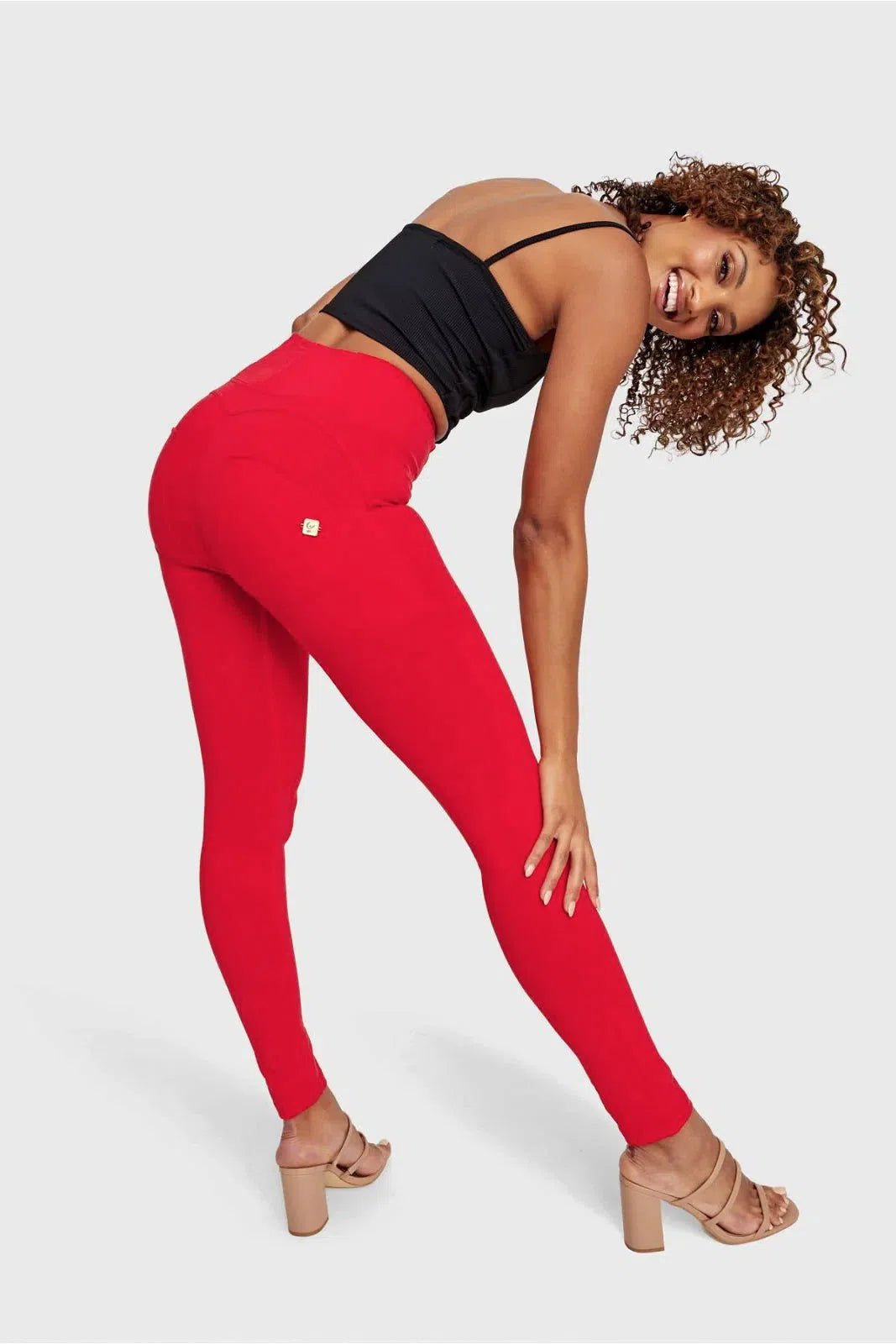 WRUP Fashion - High Waisted - Full Length - Red 2