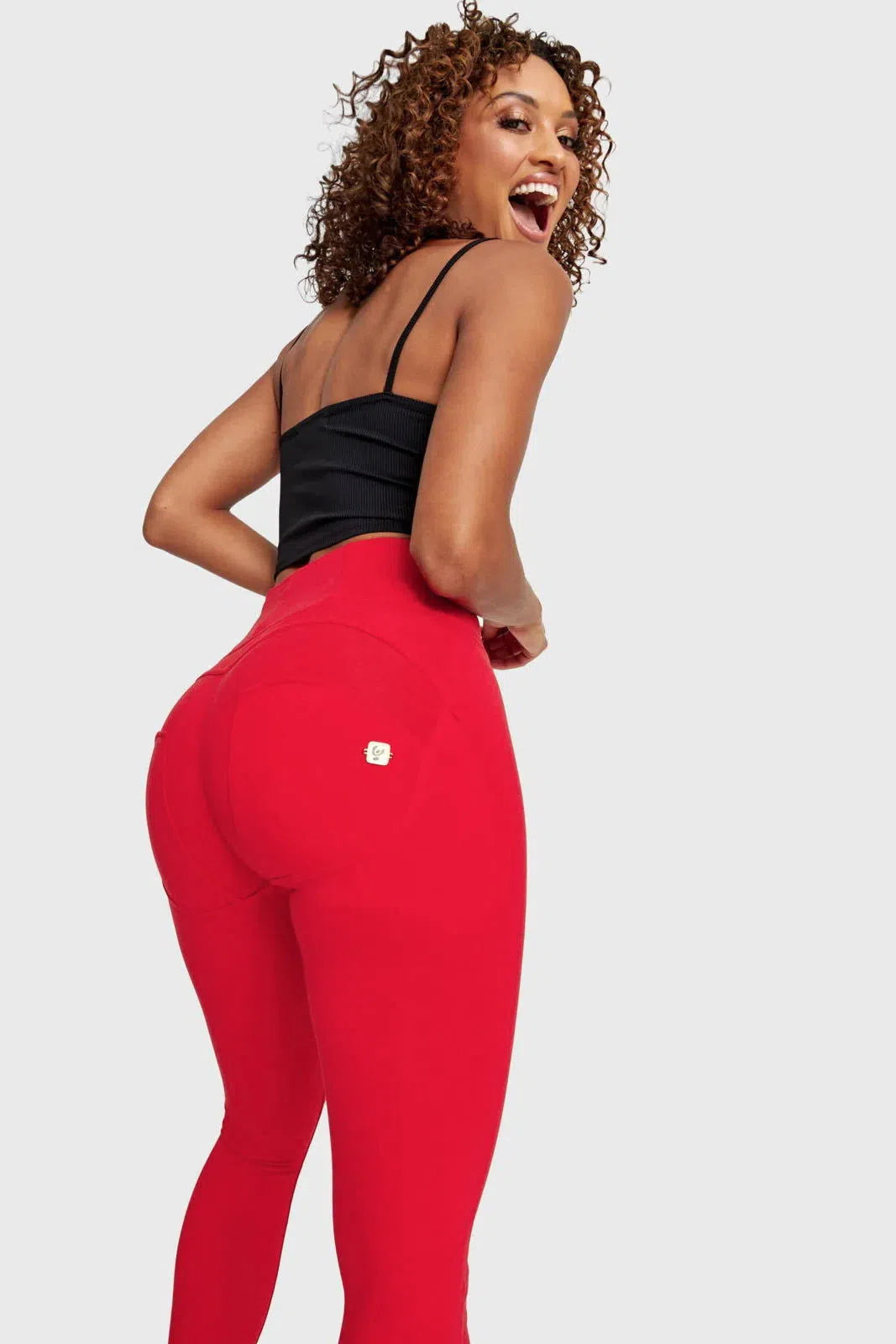 WRUP Fashion - High Waisted - Full Length - Red 3
