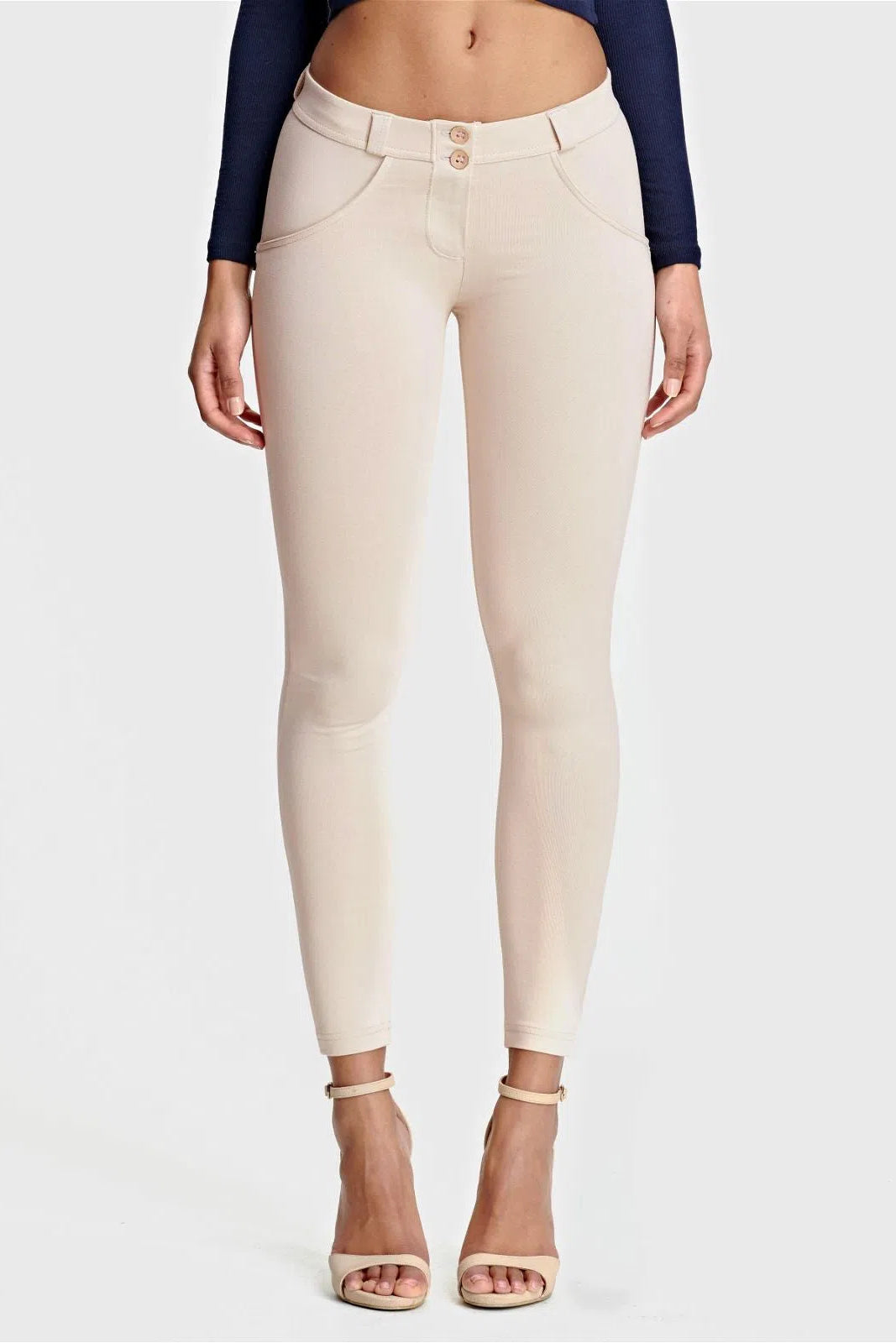 WRUP Fashion - Mid Rise - 7/8 Length - Light Beige 2