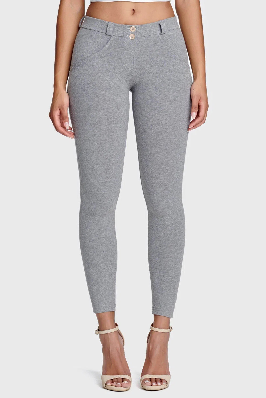 WRUP Fashion - Mid Rise - 7/8 Length - Melange Grey 2