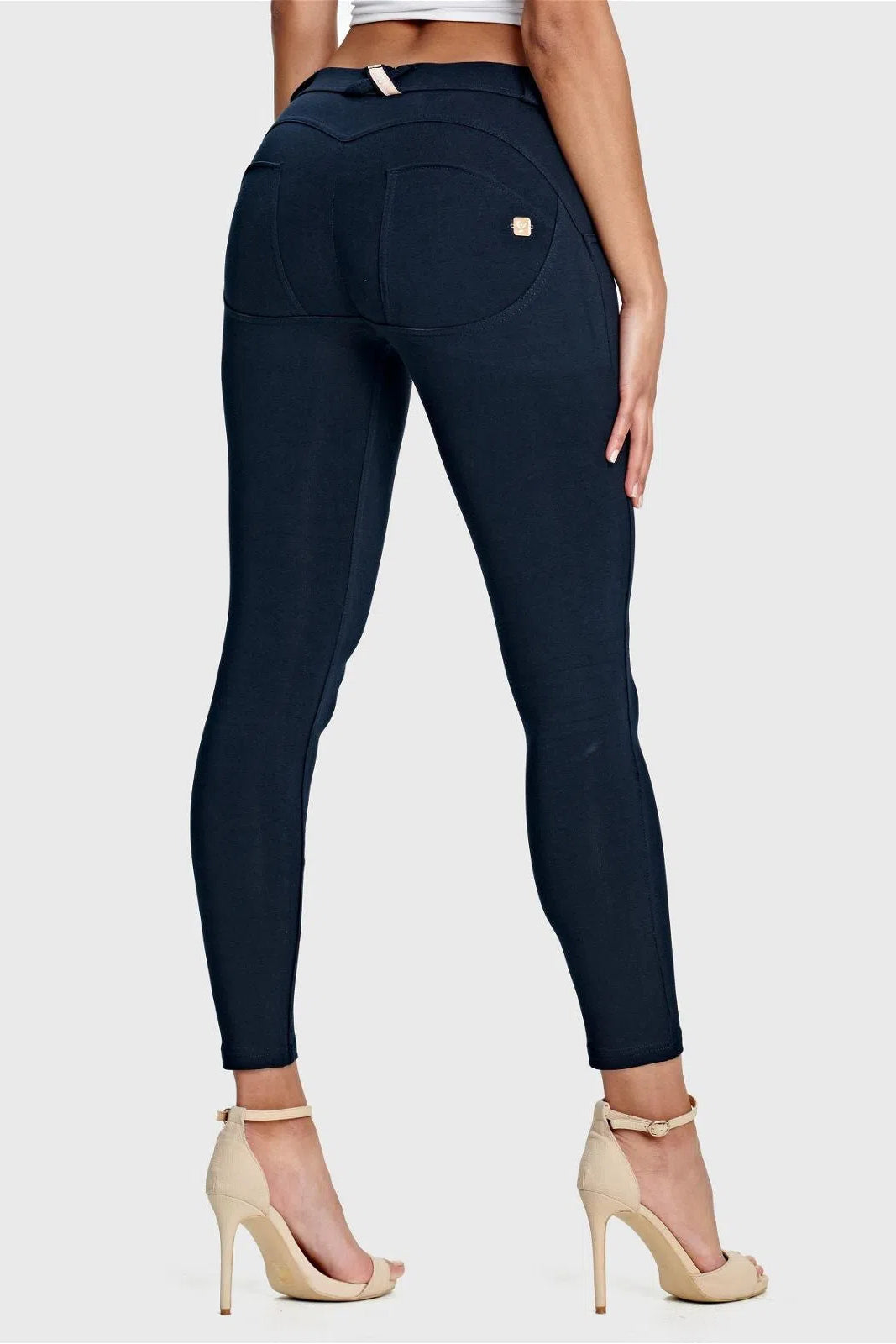 WRUP Fashion - Mid Rise - 7/8 Length - Navy Blue 1