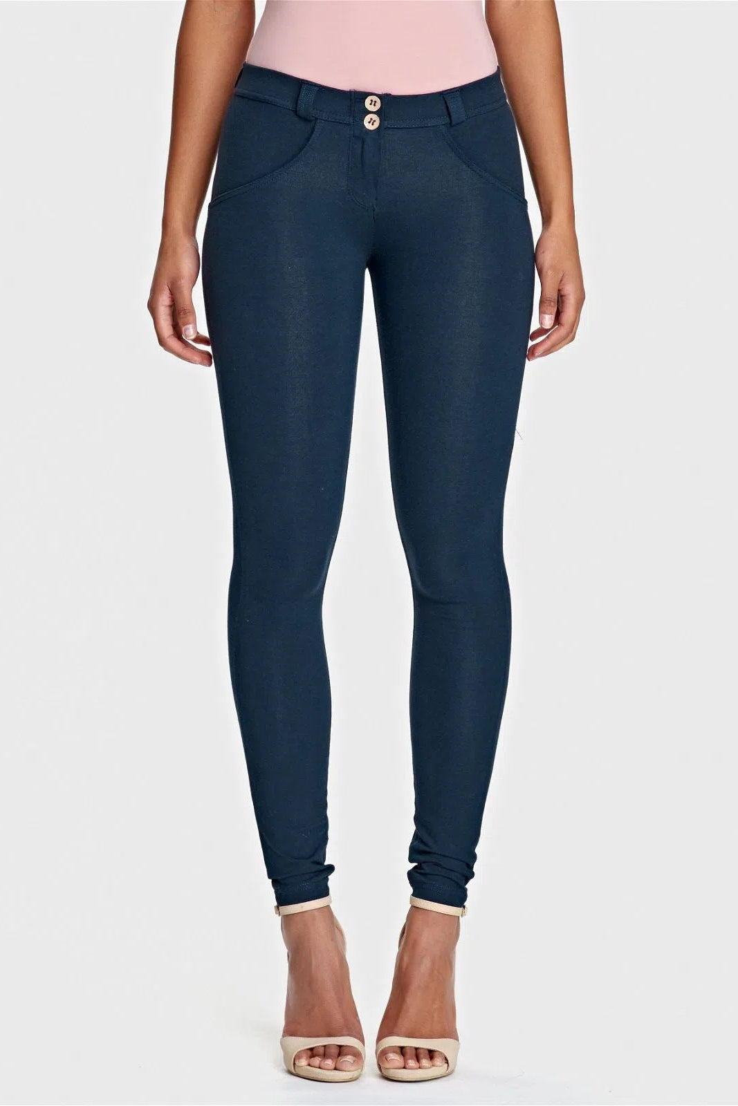 WRUP Fashion - Mid Rise - Full Length - Navy Blue 3
