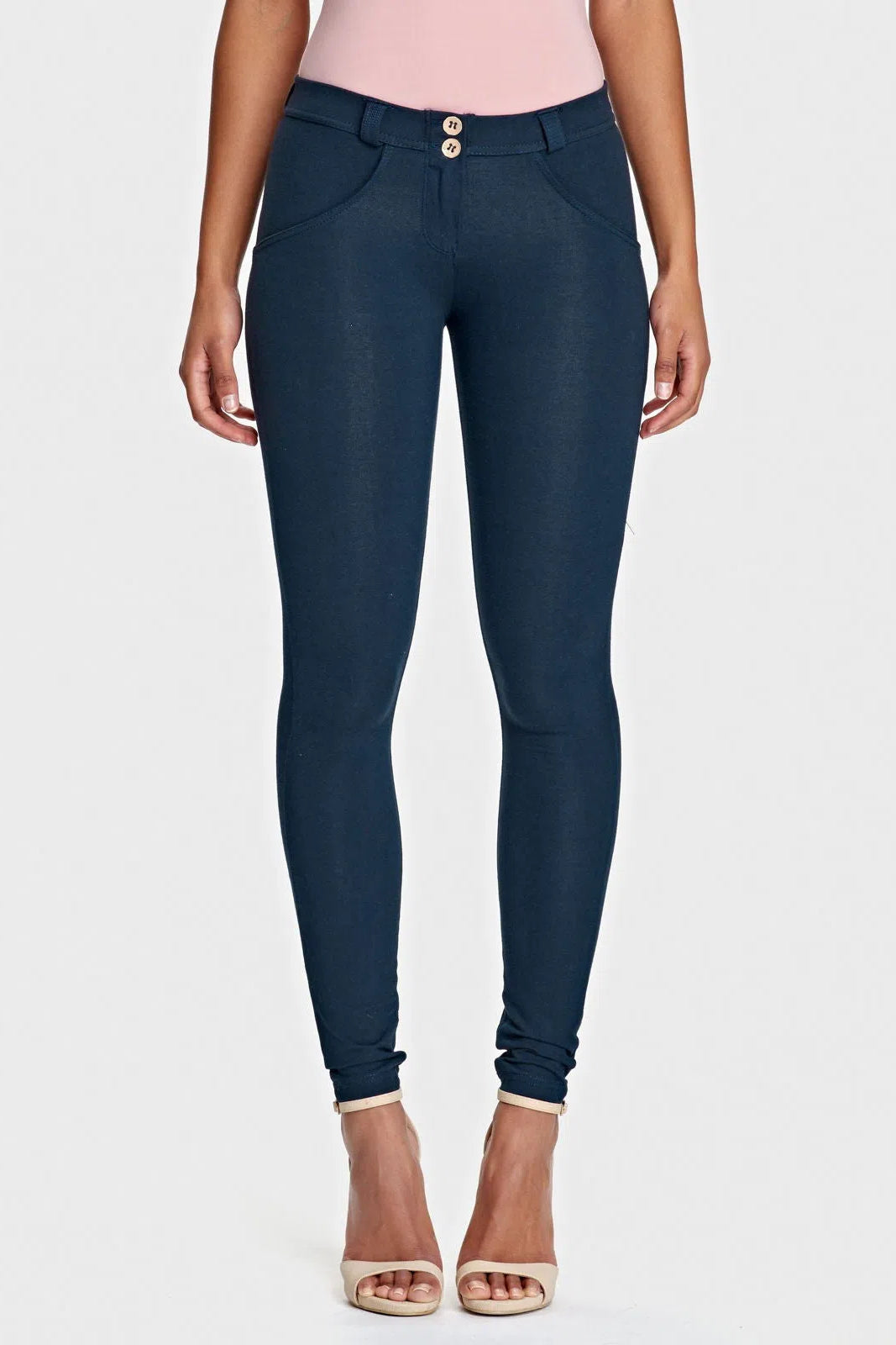 WRUP Fashion - Mid Rise - Full Length - Navy Blue 3