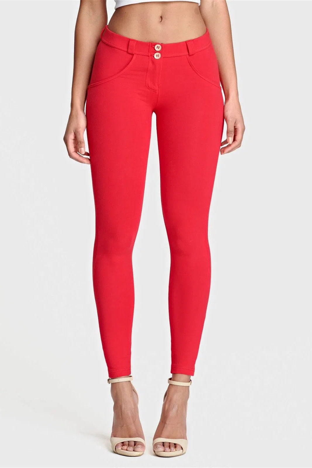 WRUP Fashion - Mid Rise - Full Length - Red 3