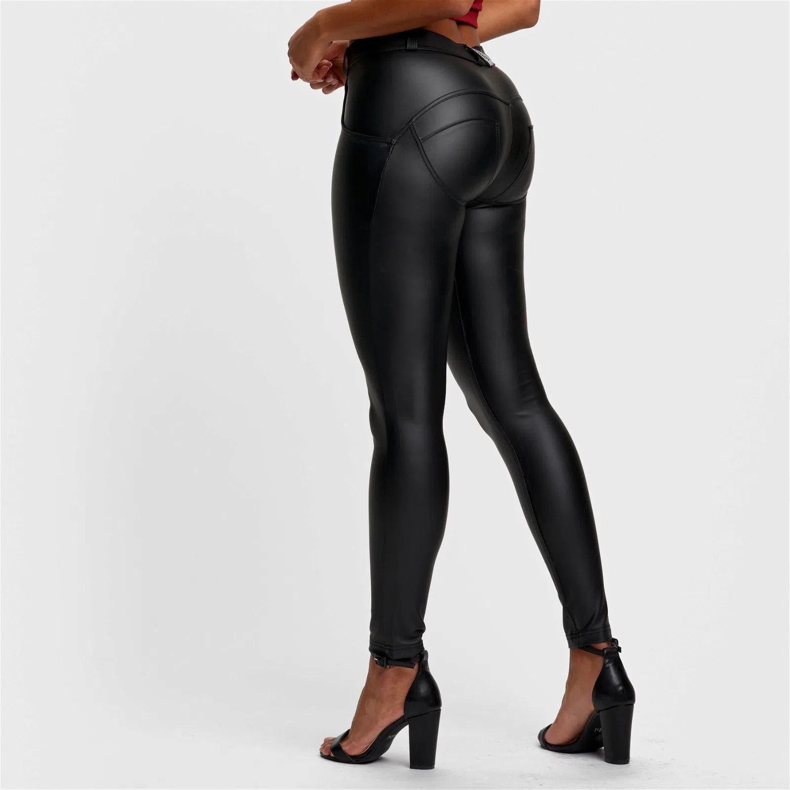 WRUP Faux Leather - Mid Rise - Full Length - Black 3