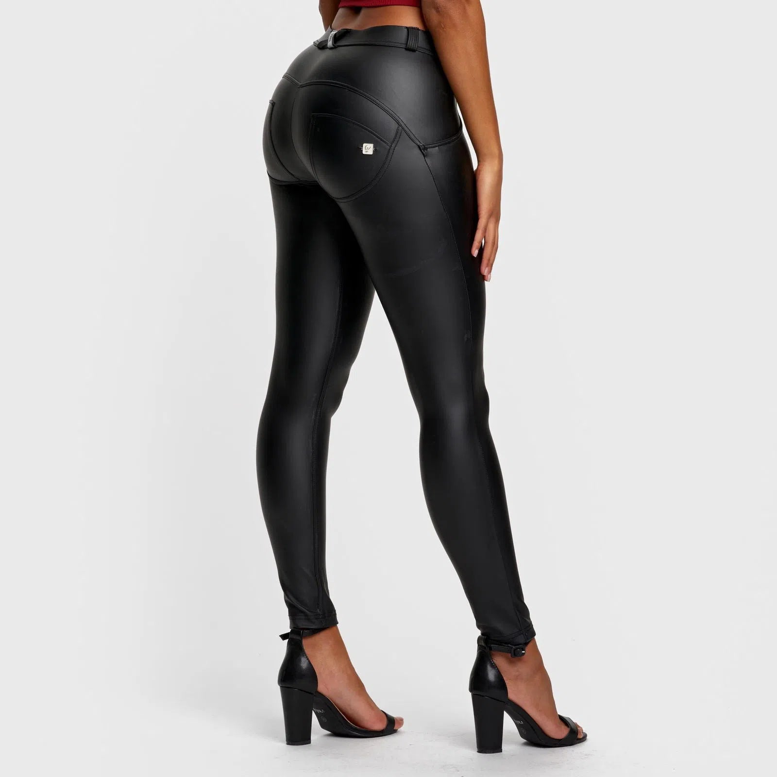 WRUP Faux Leather - Mid Rise - Full Length - Black 1