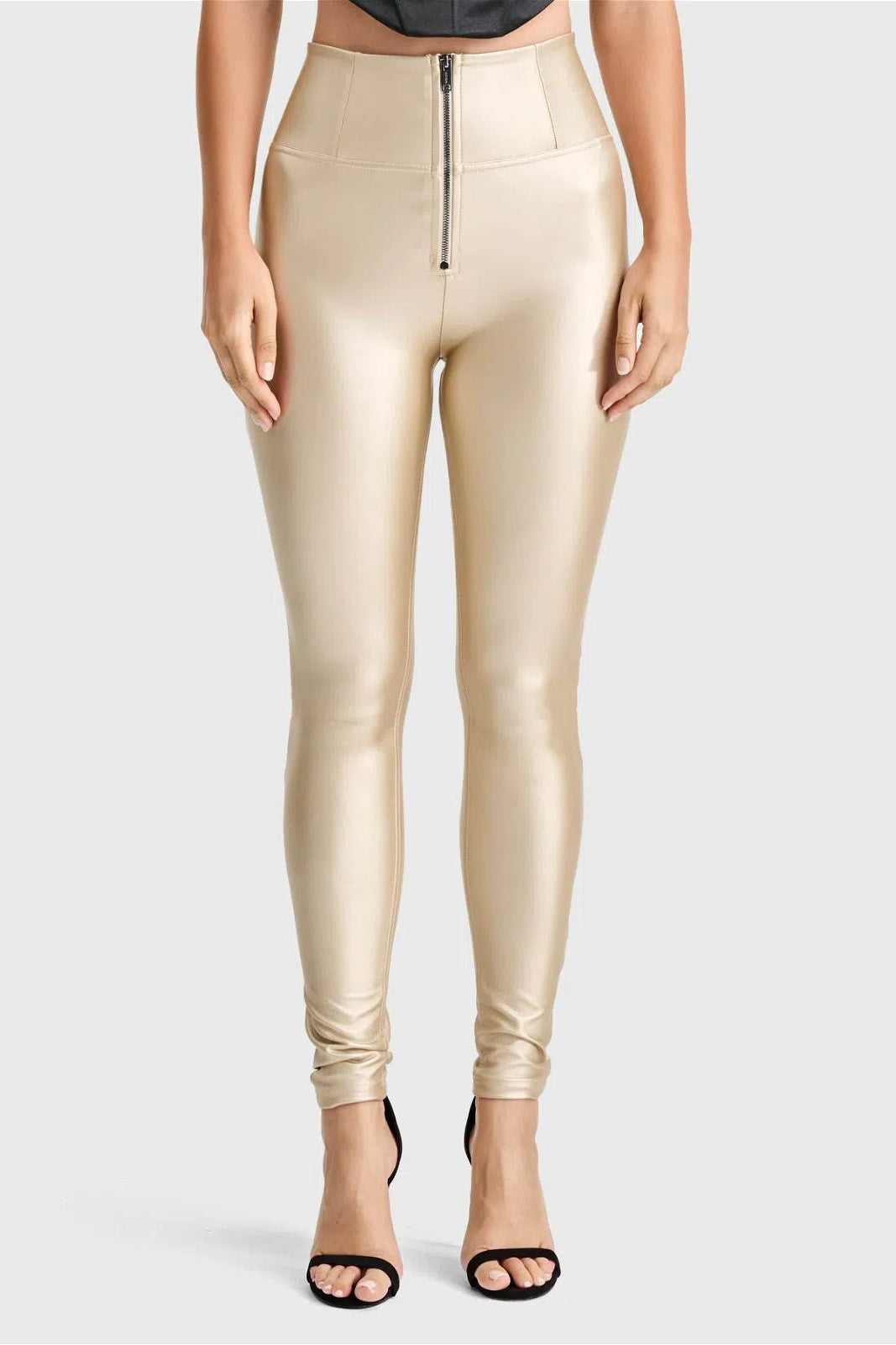 WRUP Faux Leather - Super High Waisted - Full Length - Gold 3
