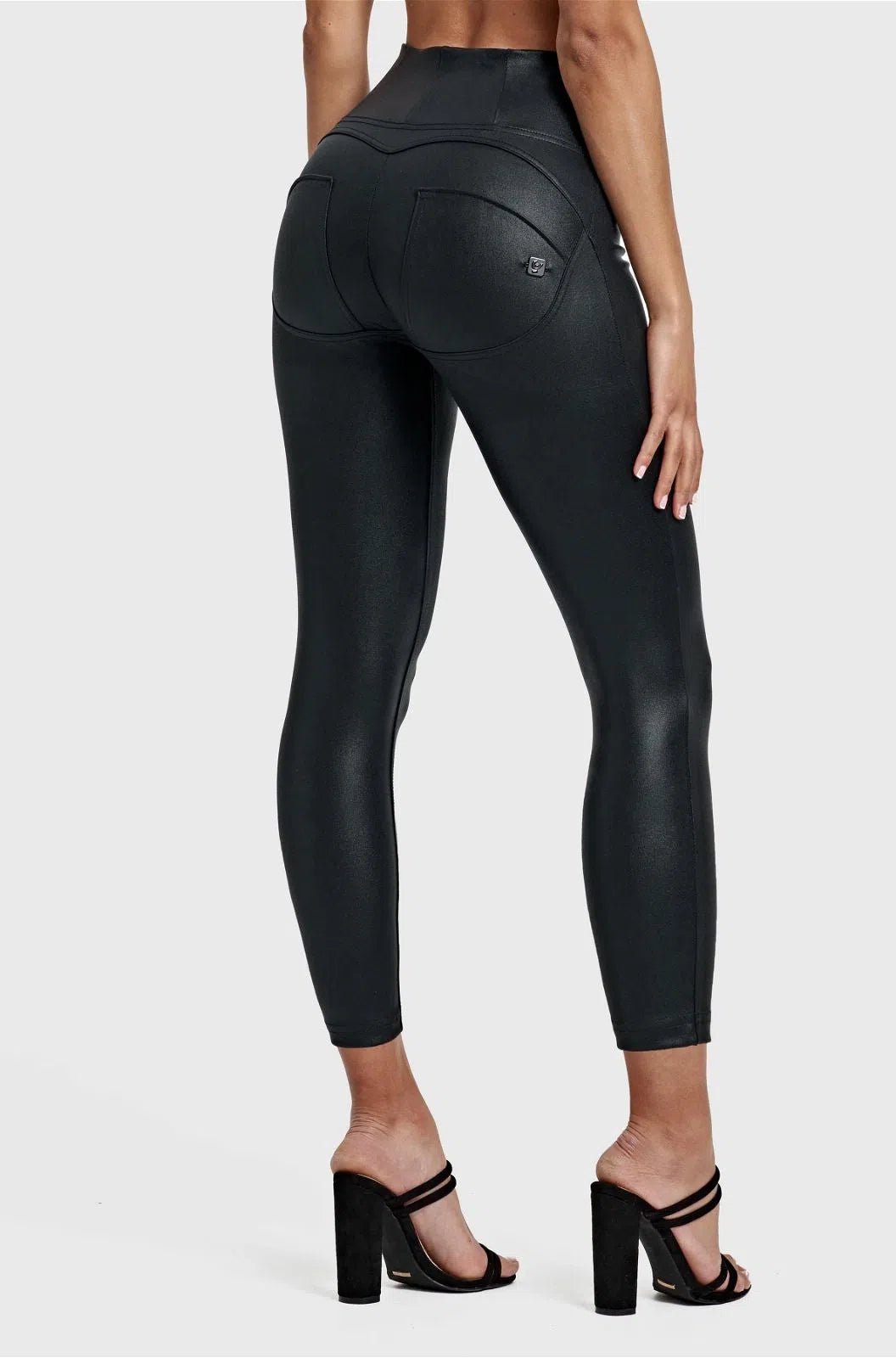 WRUP Metallic Lurex - High Waisted - 7/8 Length - Midnight Black