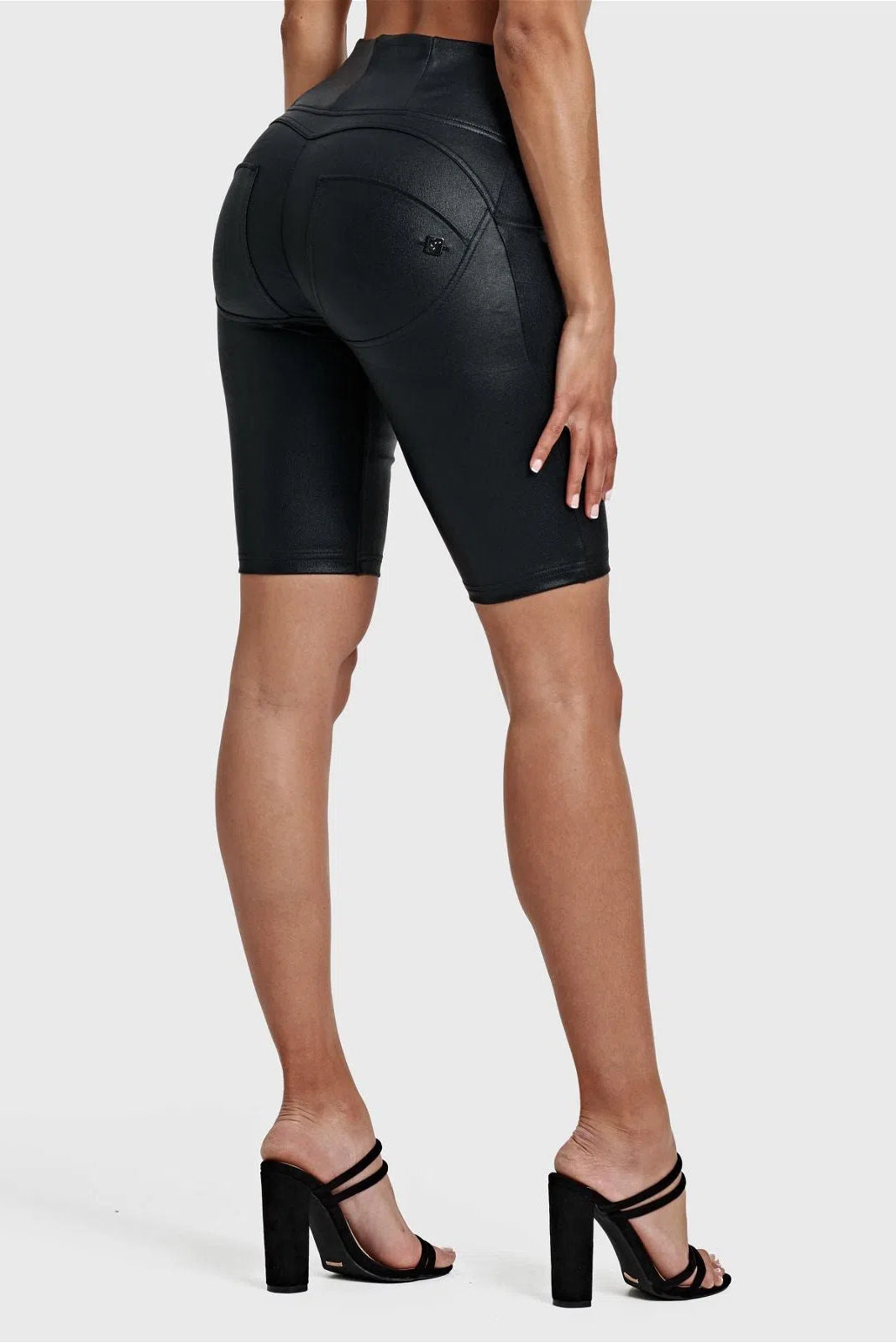 WRUP Metallic Lurex - High Waisted - Biker Shorts - Midnight Black 1