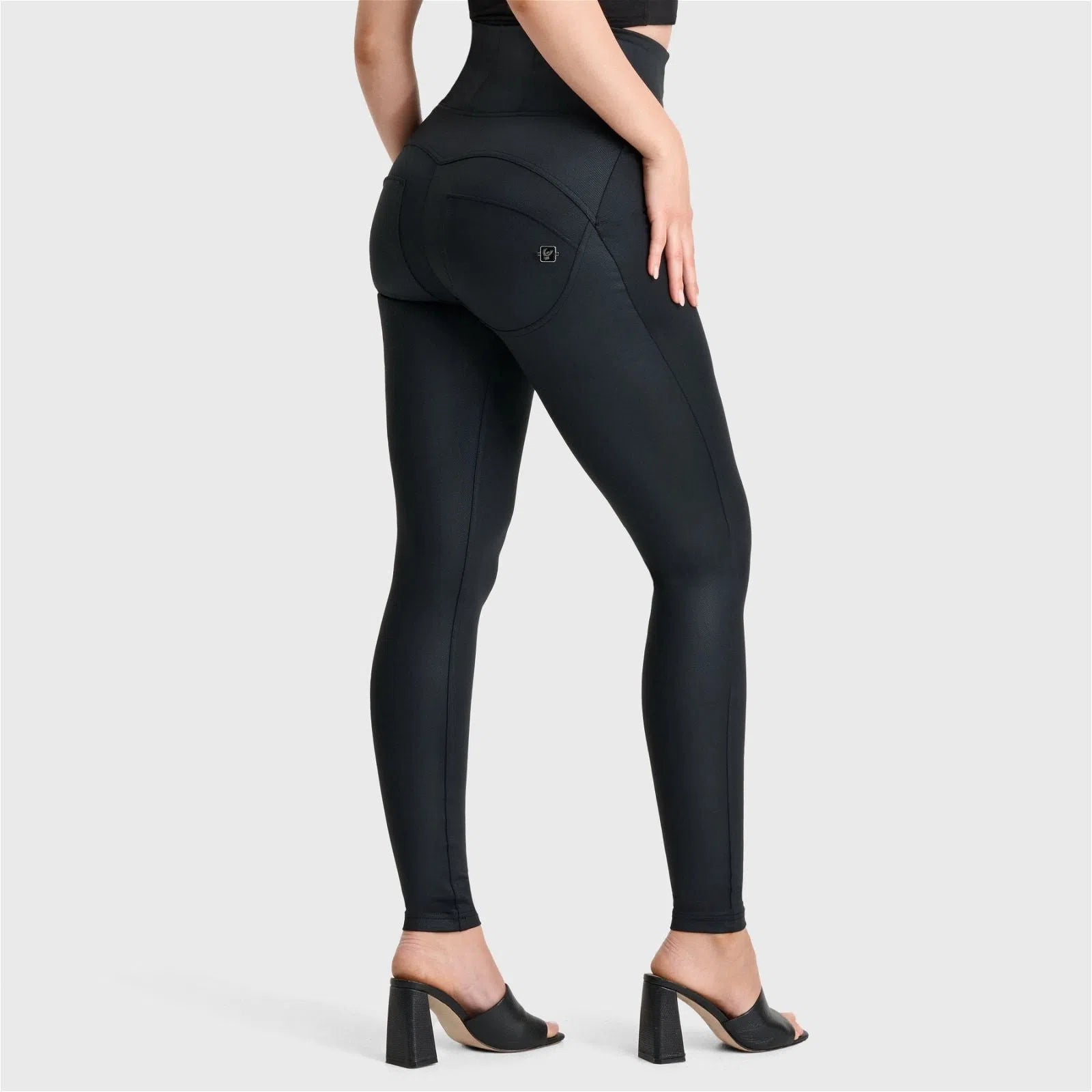 WRUP Metallic Lurex - Super High Waisted - Full Length - Midnight Black 2