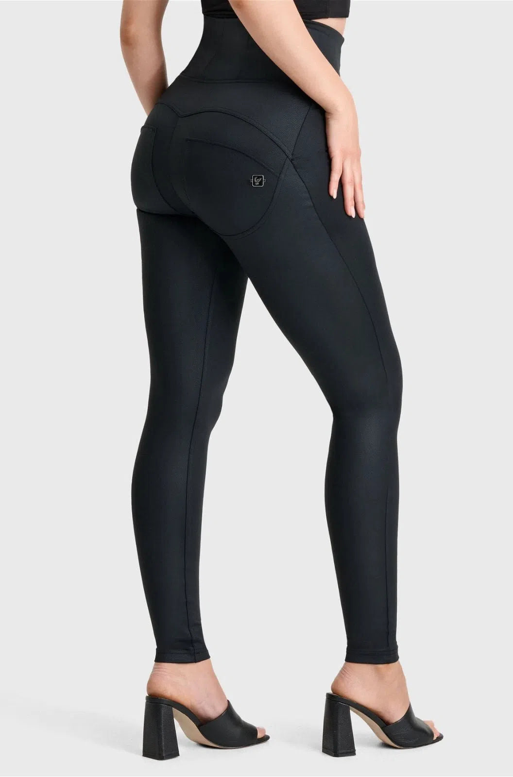 WRUP Metallic Lurex - Super High Waisted - Full Length - Midnight Black