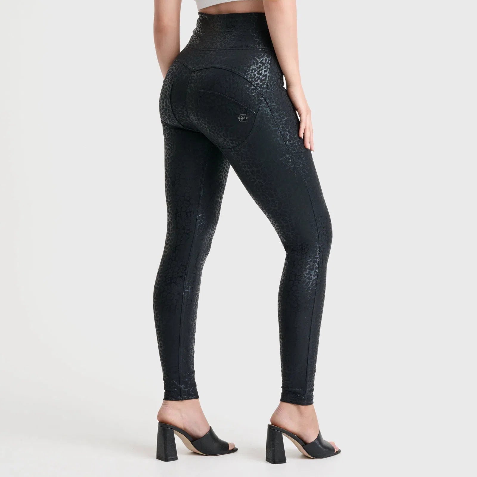 WRUP Panther Print - Super High Waisted - Full Length - Black 3