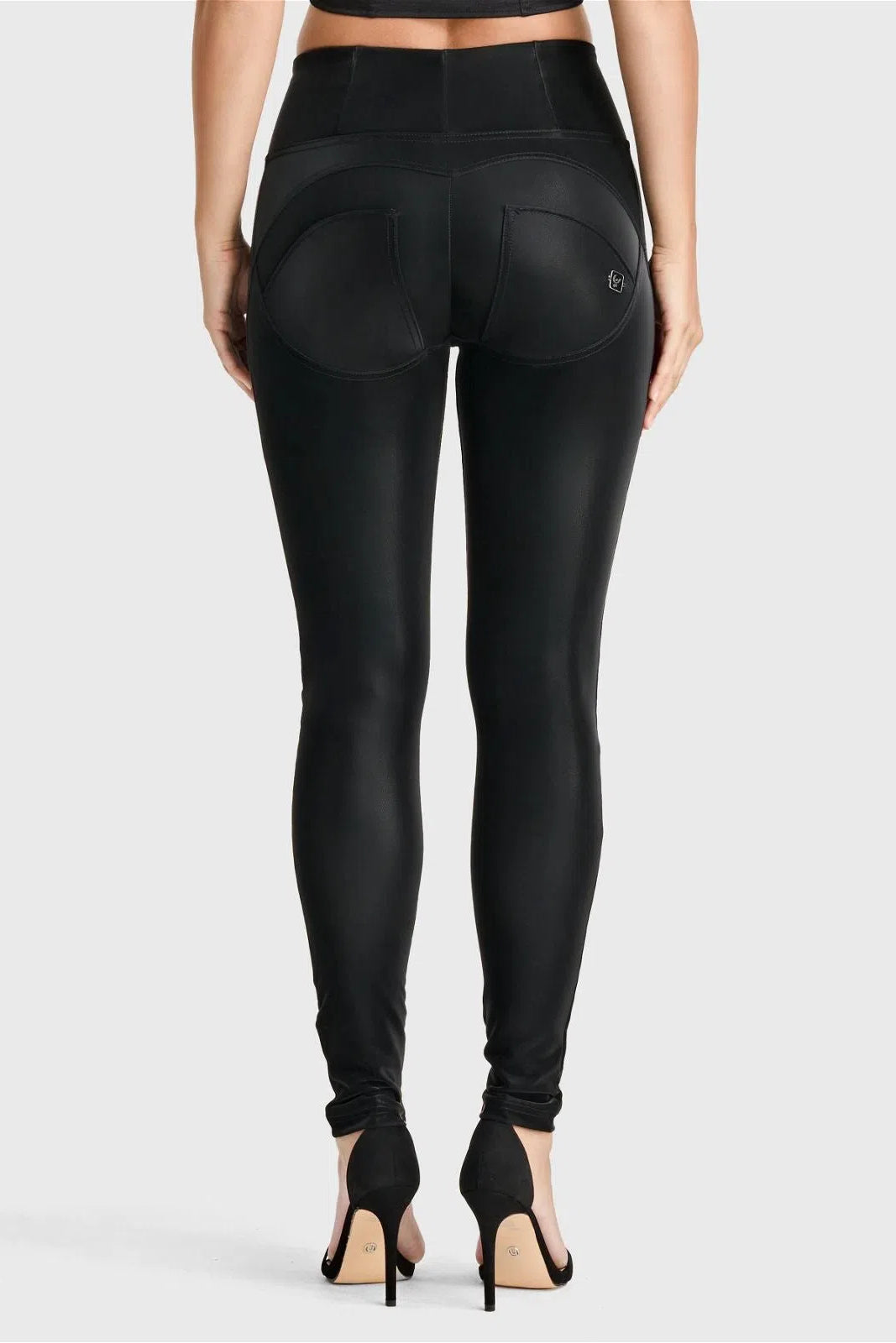 WRUP Velvet Leather - High Waisted - Full Length - Black 3