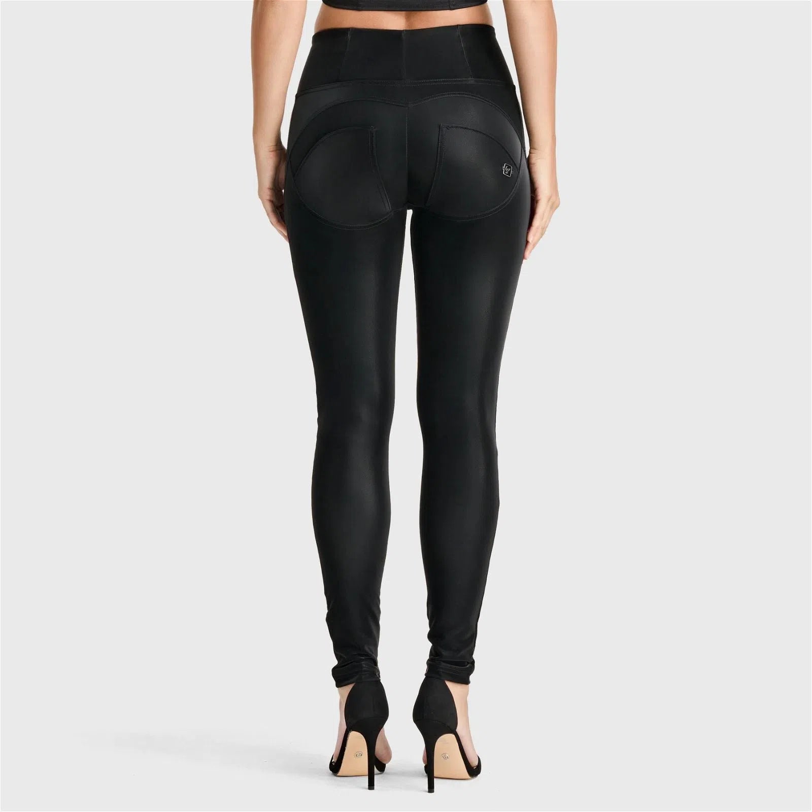 WRUP Velvet Leather - High Waisted - Full Length - Black 3