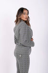 Made In Italy Checkered Suit Blazer - Grey Plaid 2