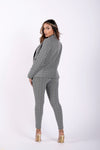 Made In Italy Checkered Suit Blazer - Grey Plaid 5