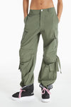 Cargo Pants - High Waisted - Full Length - Military Green 5