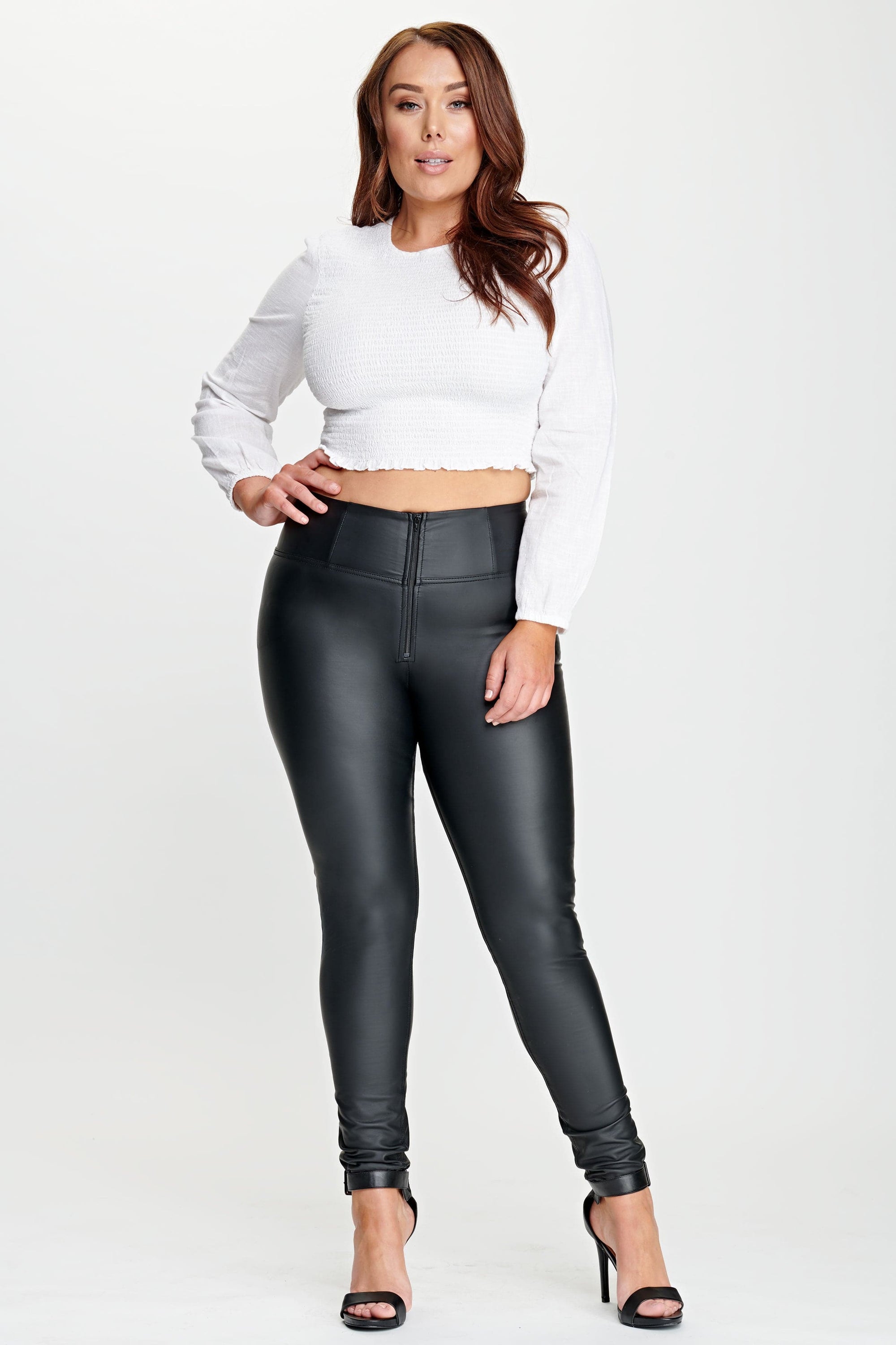 WR.UP® Faux Leather - High Waisted - Full Length - Black 8