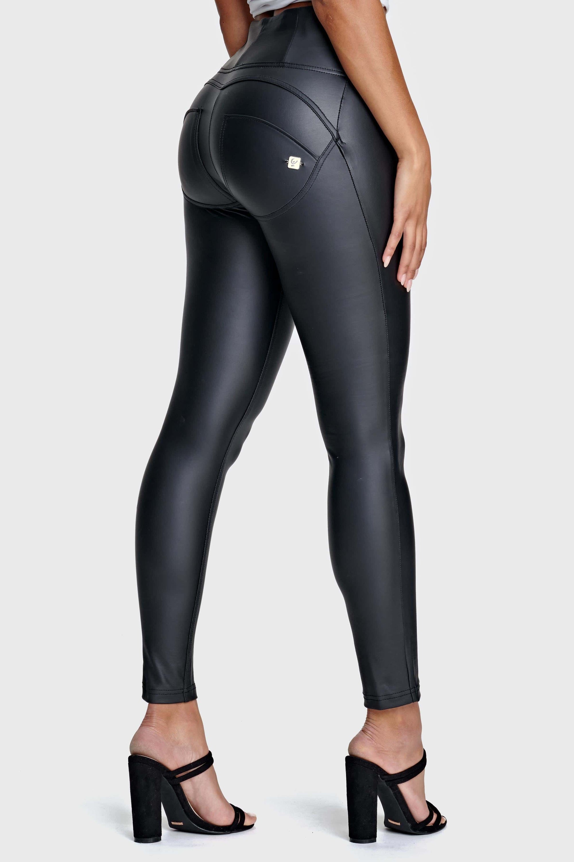 WR.UP® Faux Leather - High Waisted - Full Length - Black 1
