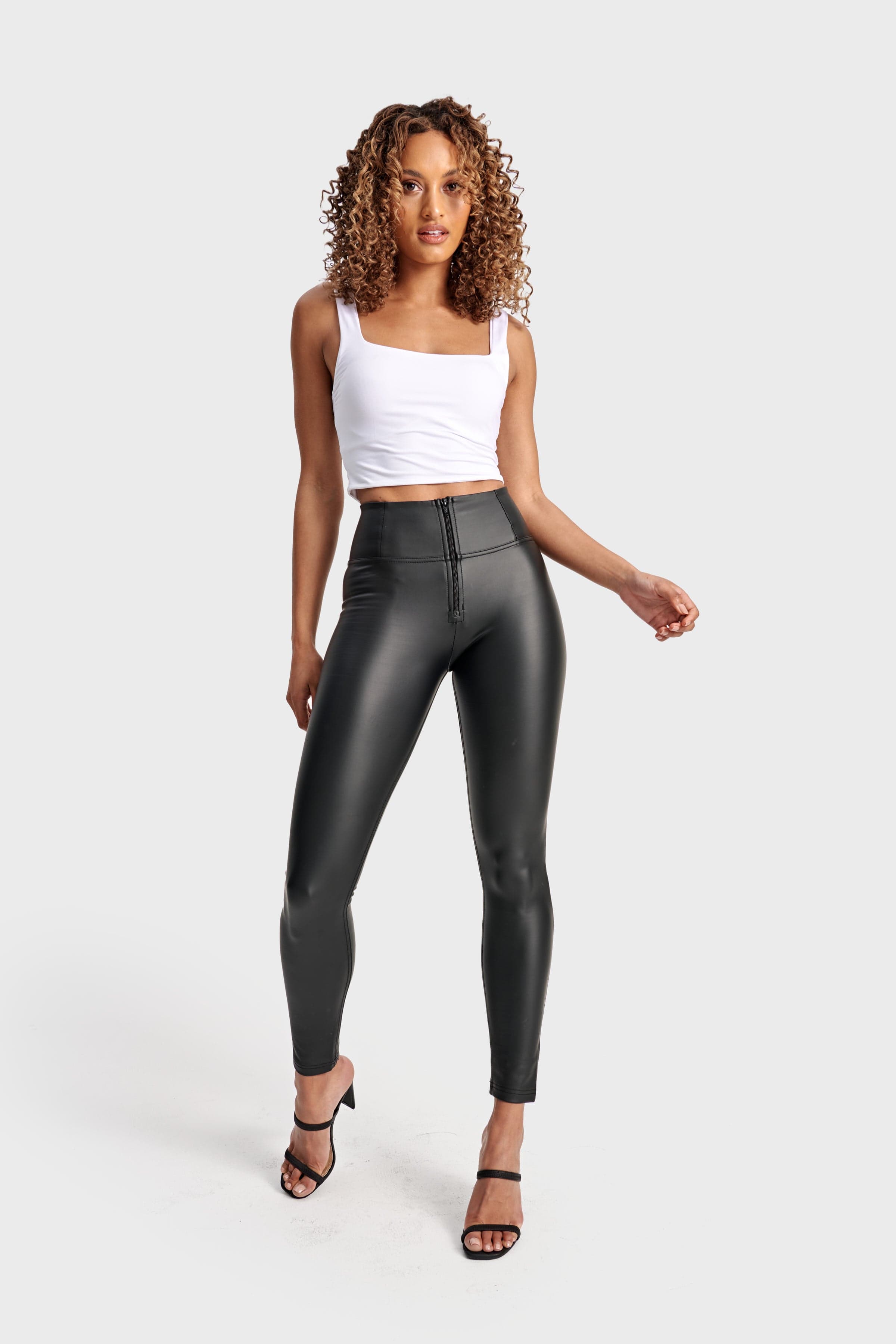 WR.UP® Faux Leather - High Waisted - Full Length - Black 3
