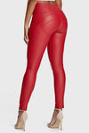WR.UP® Faux Leather - High Waisted - Full Length - Red 3